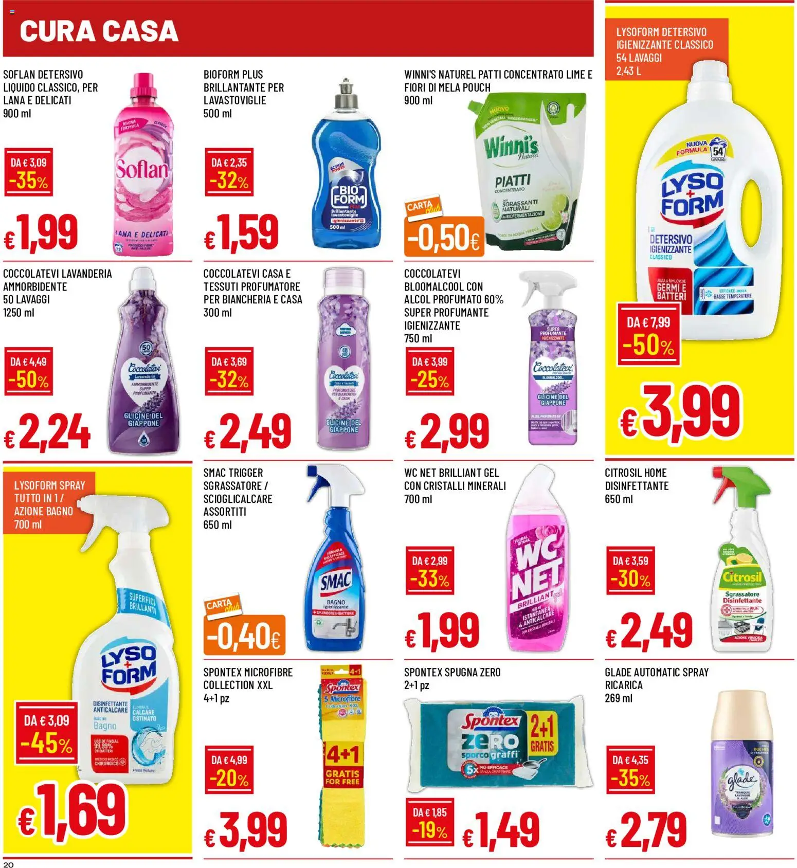 Volantino Galassia del 09/07/2026 | Pagina: 20 | Prodotti: Spugna, Anticalcare, Acqua, WC