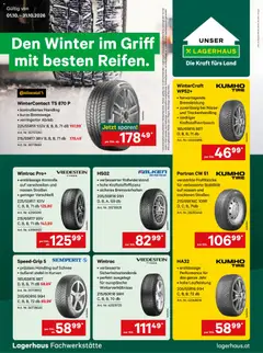 Lagerhaus Winterreifen ab 01.10.2026 gültig