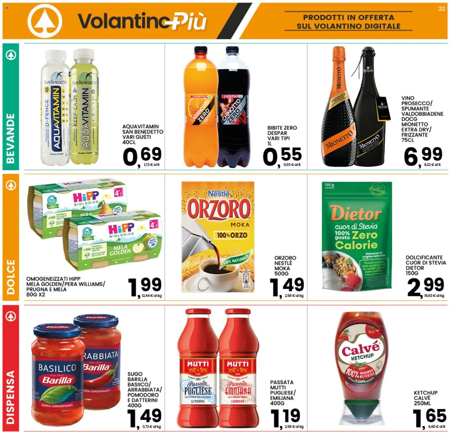 Volantino Interspar del 01/10/2026 | Pagina: 22 | Prodotti: Dolcificante, Stevia, Chinotto, Pomodoro