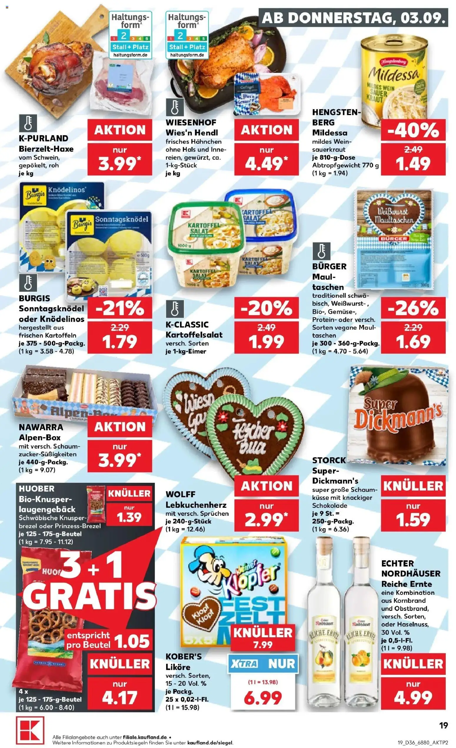 Prospekt Kaufland ab 31.08.2026 » Angebote Online zum Blättern | Seite: 28 | Produkte: Hahnchen, Schokolade, Kraut, Salat