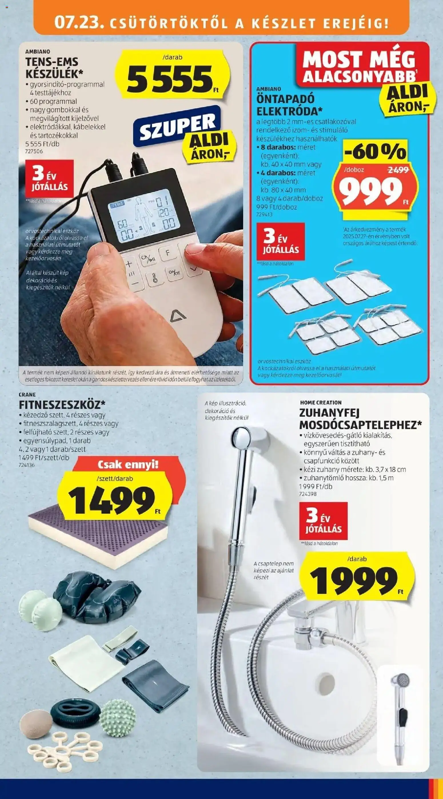 Aldi akciós ujság - amely érvényes a következő dátumtól: 2026.07.18. | Oldal: 39 | Termékek: Csaptelep, Zuhany, Dekoráció
