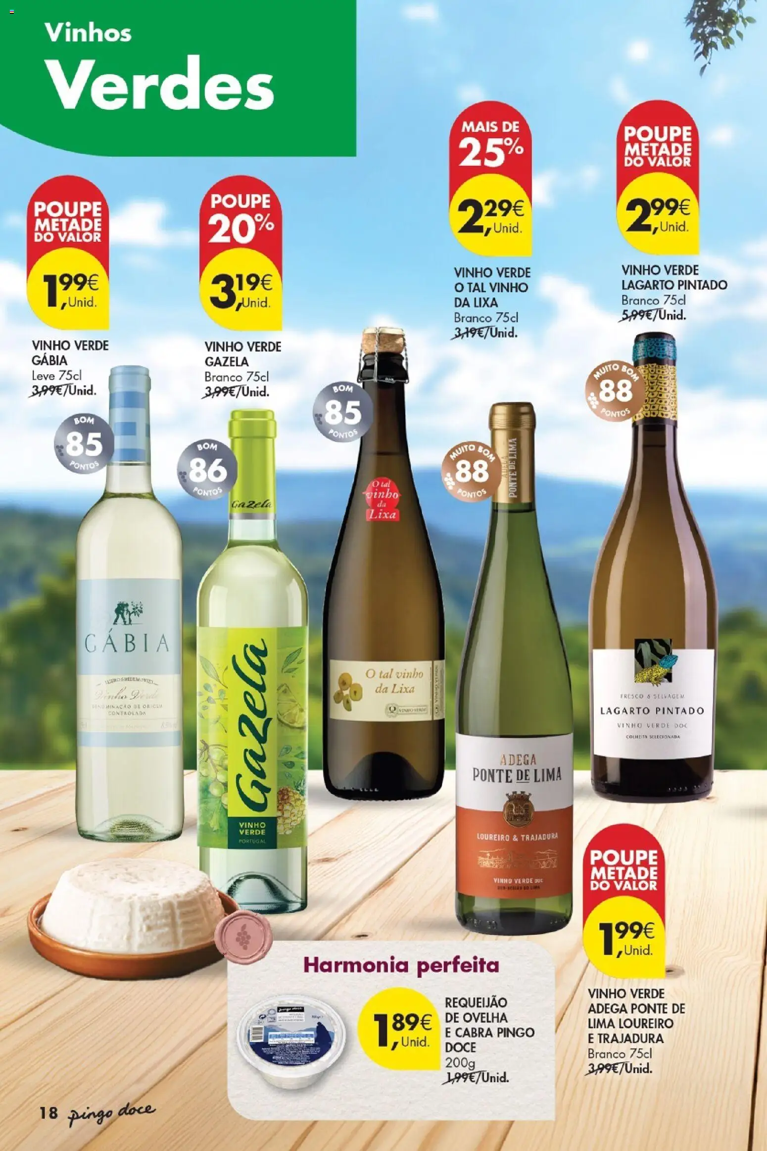 Pingo Doce Vinhos Frescos │ válido de 30/06/2026 | Página: 18 | Produtos: Lixa, Requeijão, Vinho