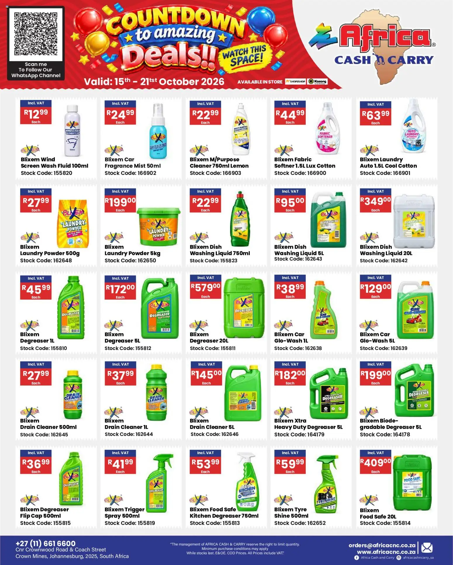 New Africa Cash & Carry catalogue – valid from 15/10/2026 | Page: 53 | Products: Fragrance, Powder, Degreaser, Lemon