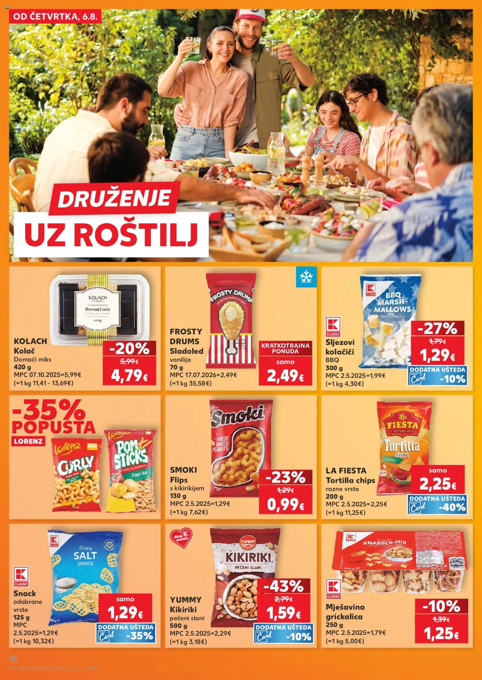 Kaufland katalog | vrijedi od 06.08.2026 | Stranica: 10 | Proizvodi: Roštilj, Flips, Paprika, Kikiriki