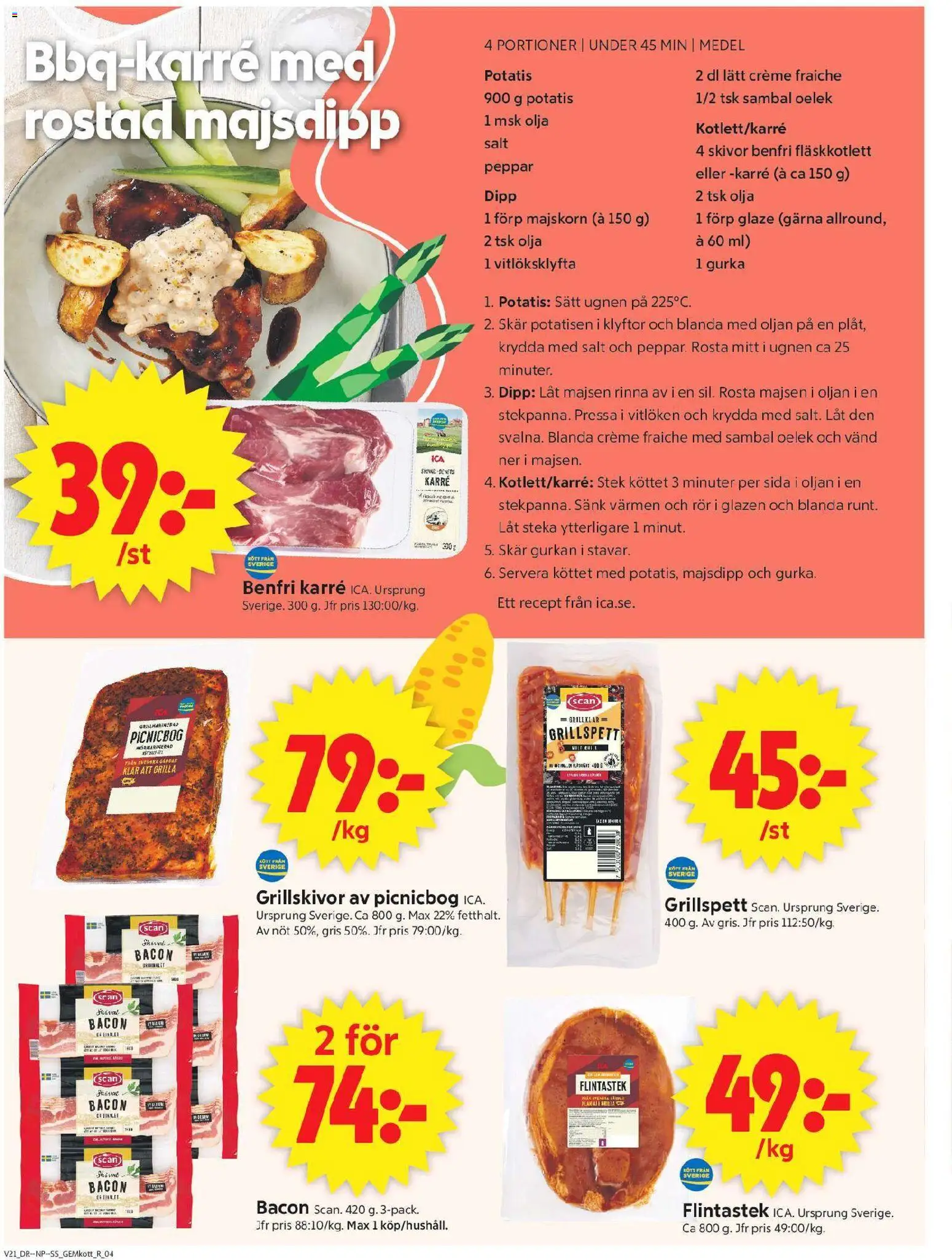 ICA Supermarket reklamblad aktuell från 18.05.2026 | Sida: 4 | Produkter: Salt, Creme fraiche, Peppar, Olja