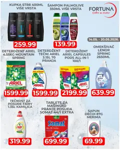 Fortuna Market katalog Nedeljna ponuda - pregled Fortuna Market kataloga - važi od 14.05.2026 | Strana: 9 | Proizvode: Deterdžent, Lenor, Palmolive, Šampon