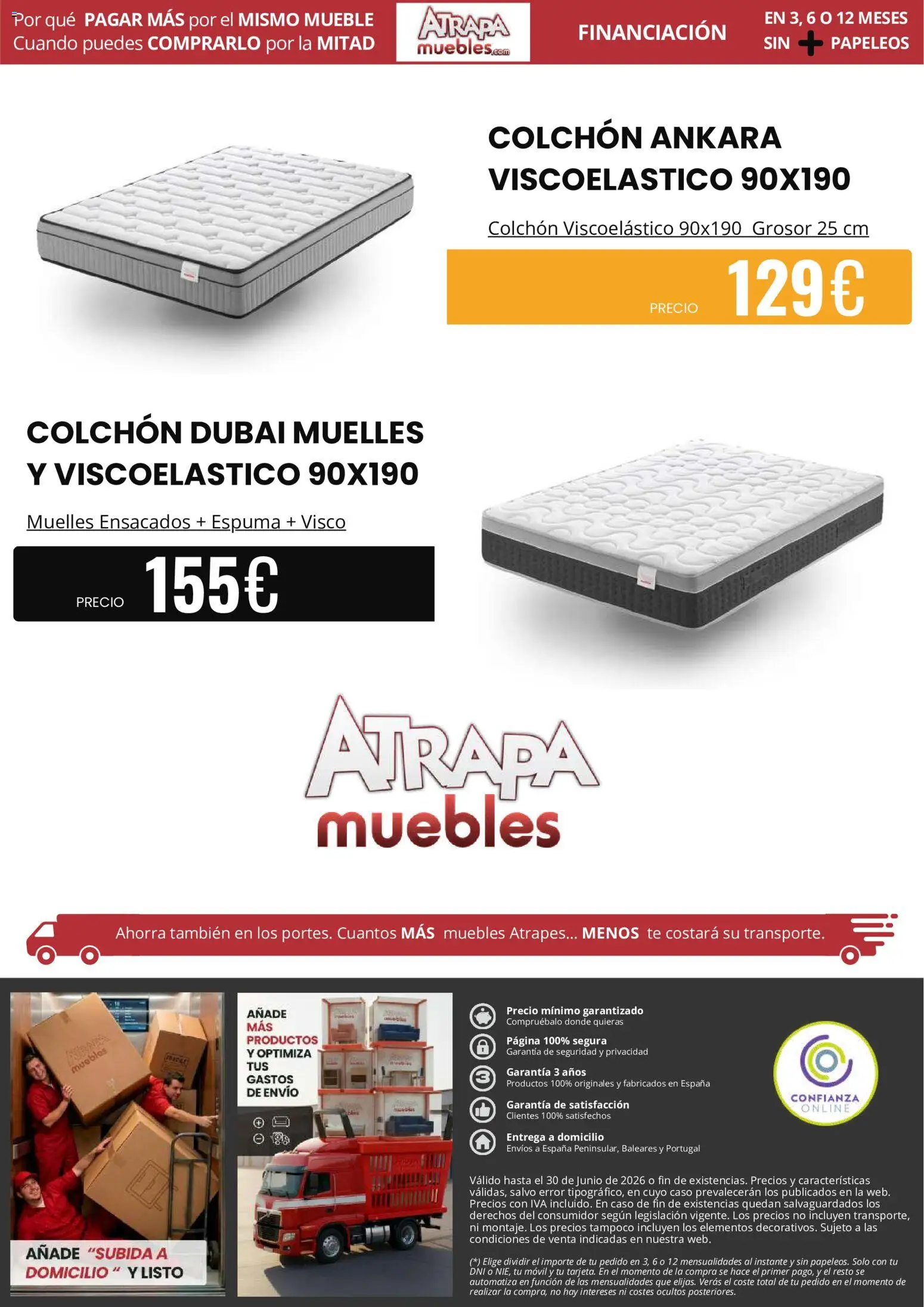Atrapa Muebles folleto │ válido desde el 01.06.2026 | Página: 10 | Productos: Té, Colchon, Muebles