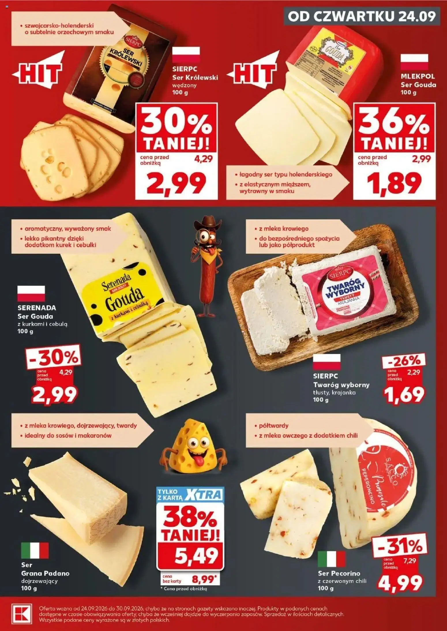 Kaufland gazetka - Super sobota od 26.09.2026 - od jutra PDF | Strona: 15 | Produkty: Ser pecorino, Cebula, Ser grana padano, Ser