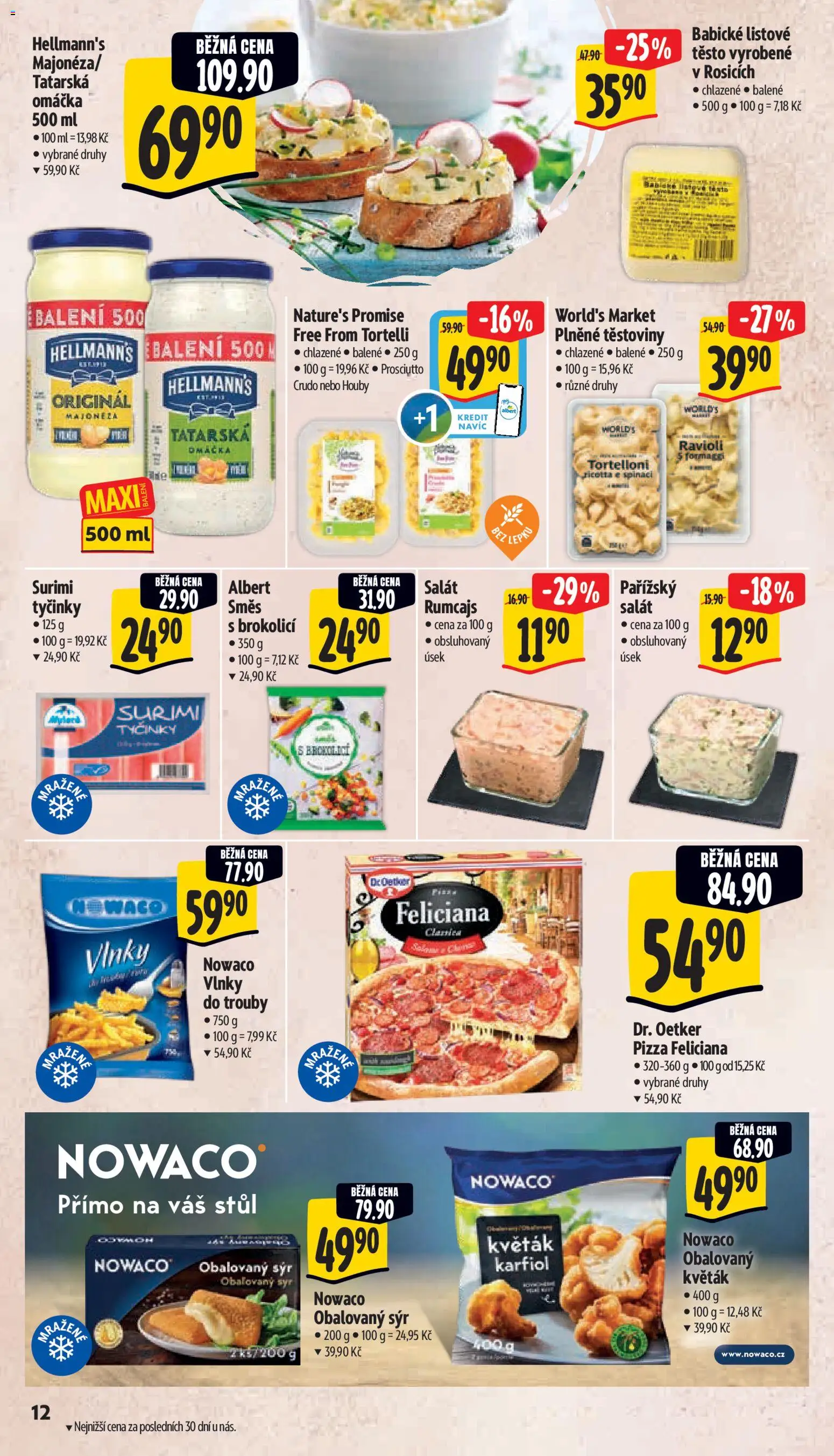 Albert leták - Supermarket od 20.05.2026 | Strana: 20 | Produkty: Ricotta, Pizza, Těstoviny, Majonéza