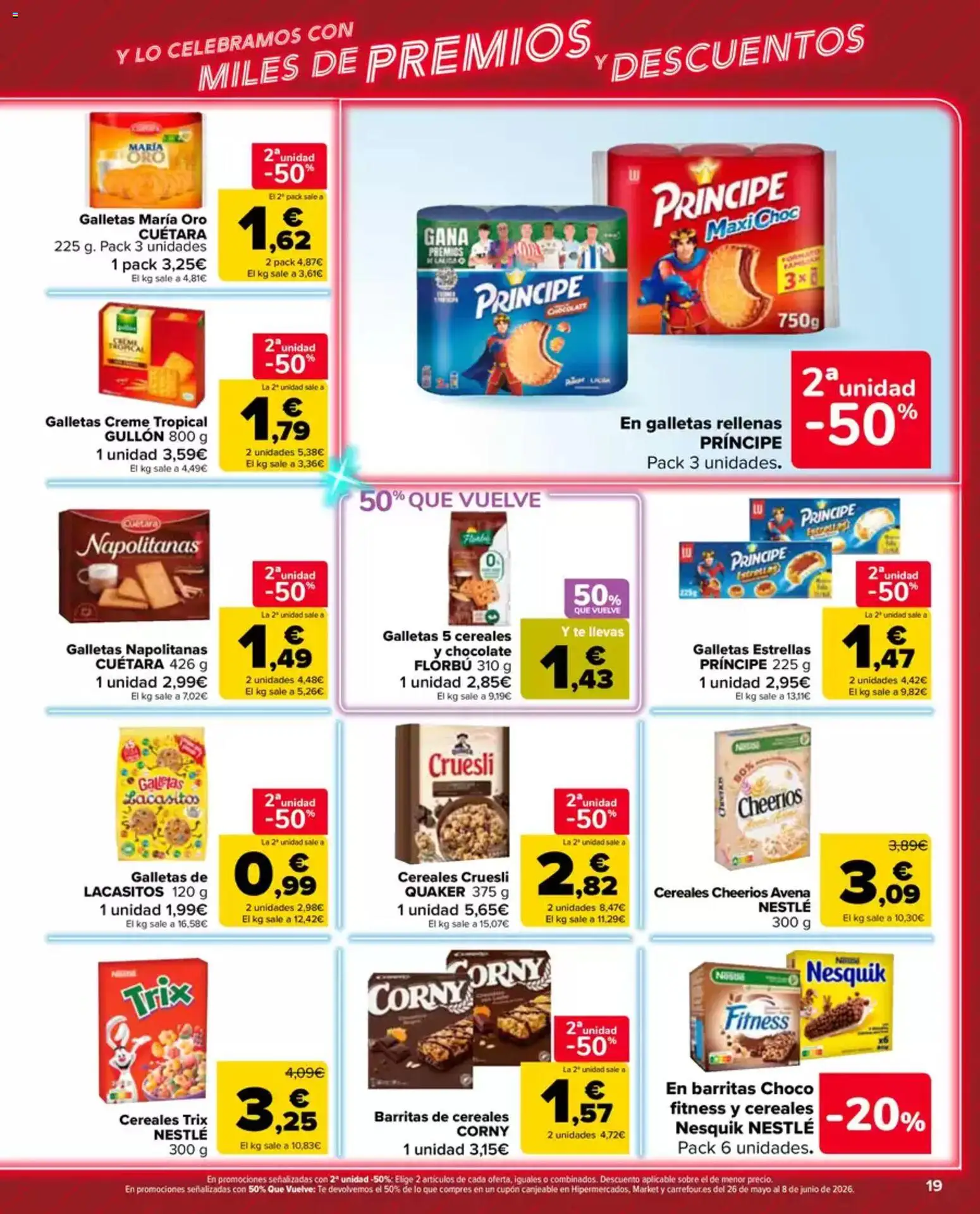 Carrefour Market folleto │ válido desde el 12.05.2026 | Página: 19 | Productos: Cereales, Galletas, Galletas rellenas, Cereales Fitness