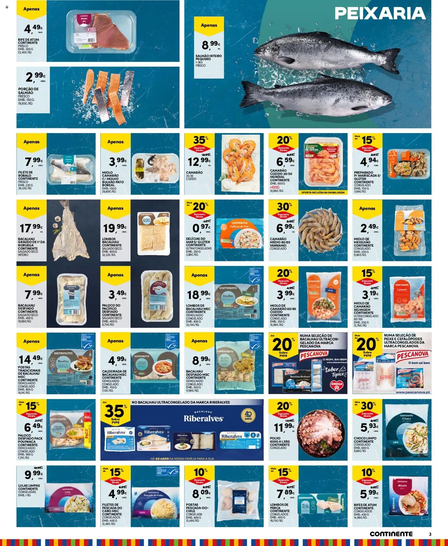 Continente Madeira │ válido de 30/06/2026 | Página: 3 | Produtos: Bacalhau, Polvo, Gelado, Peixe