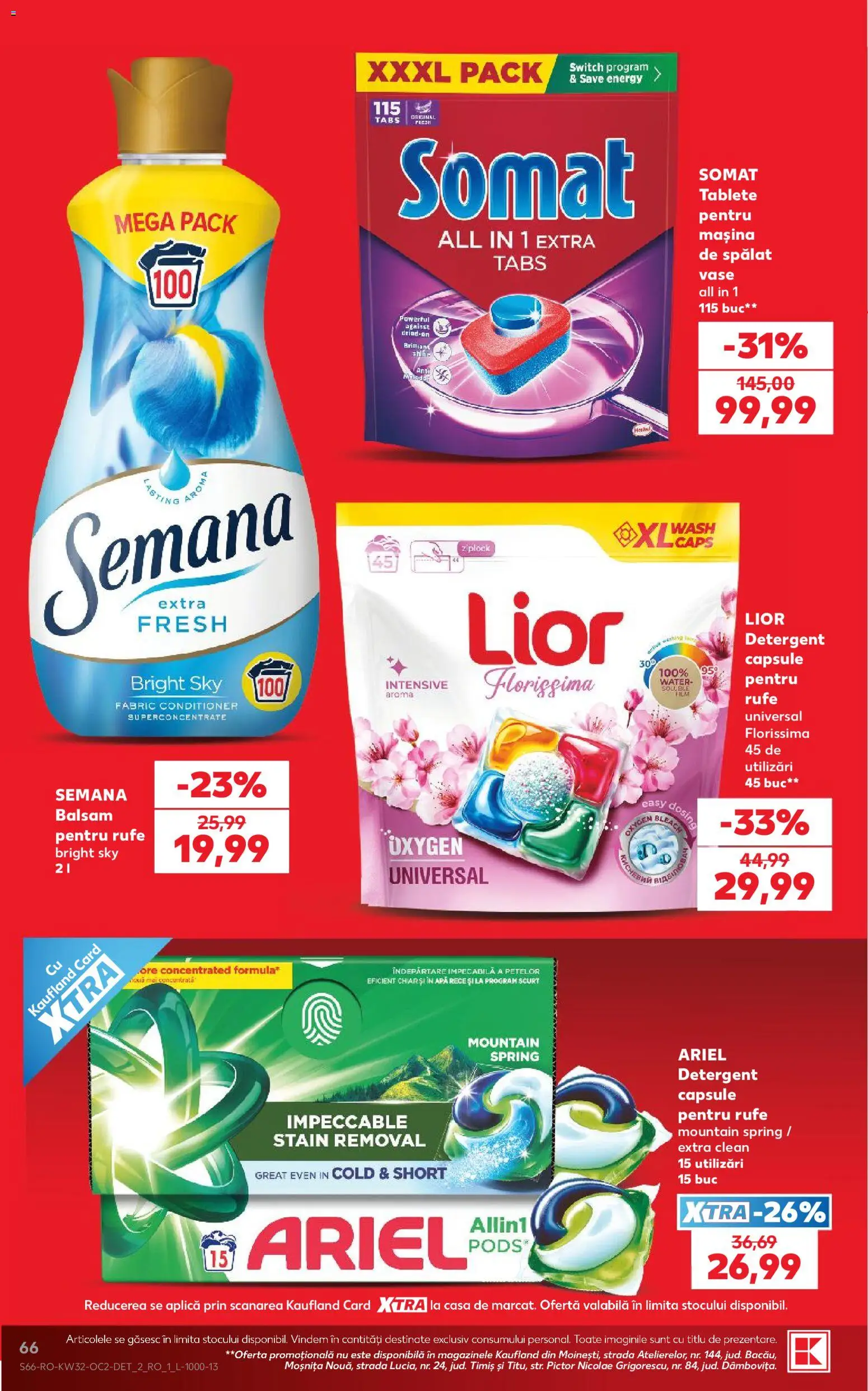 Noul catalog Kaufland – valabil de la 05.08.2026 | Pagină: 66 | Produse: Pomelo, Balsam, Detergent