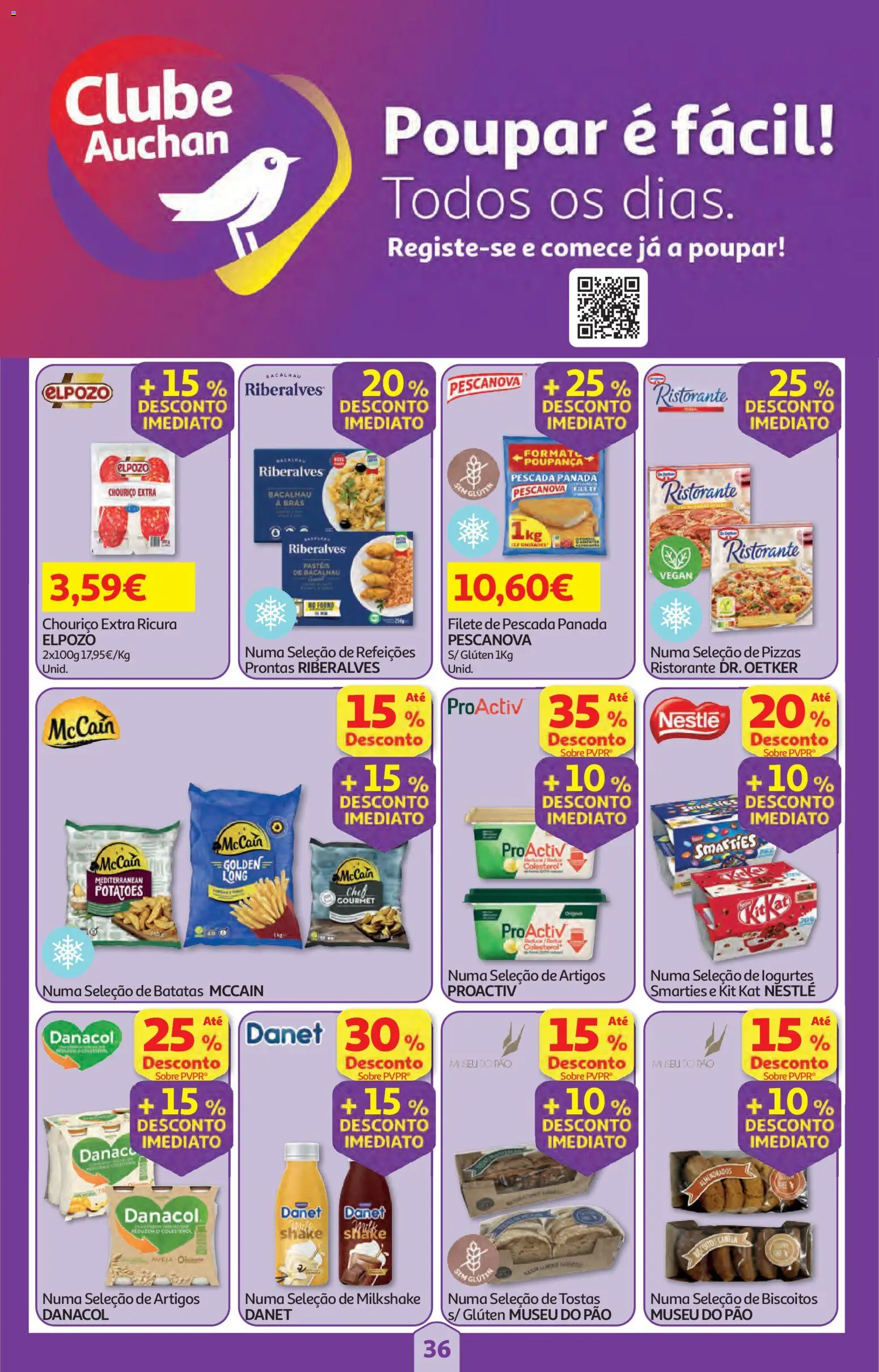 Auchan folheto | 07/05/2026 |  🎉 Como obter um desconto limitado? Poupe ainda hoje! | Portugal