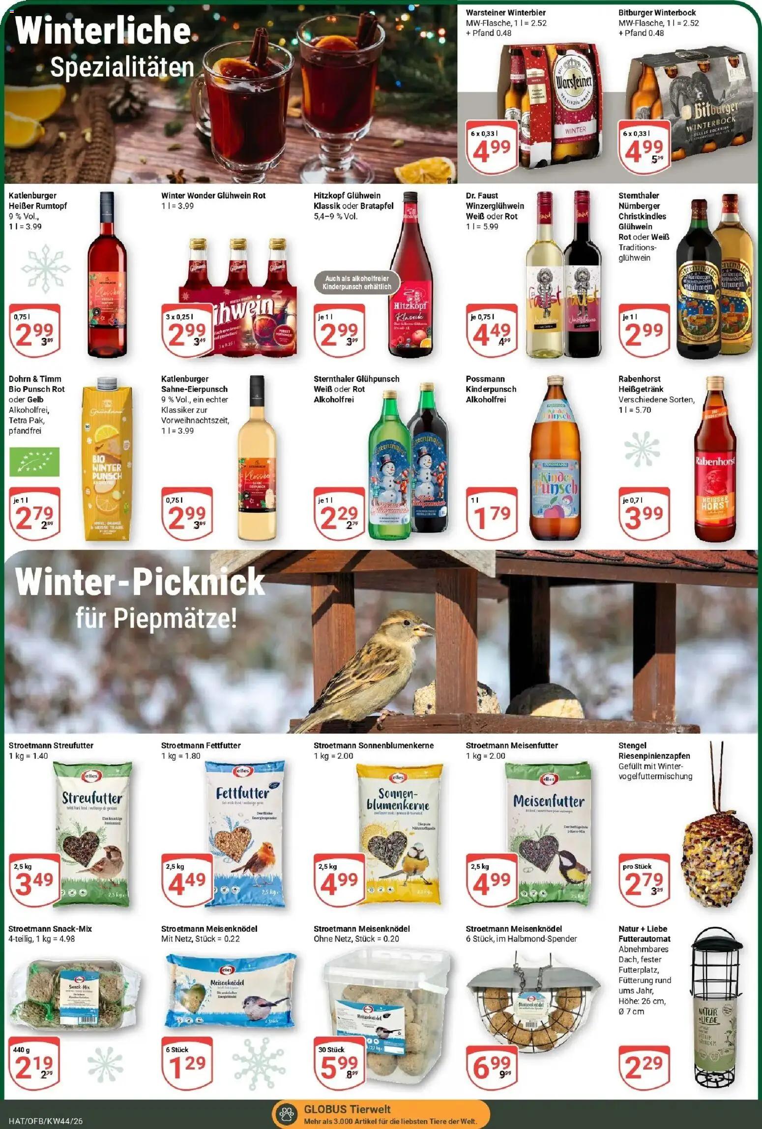 Globus Prospekt Hattersheim (ab 26.10.2026) » Angebote online | Seite: 21 | Produkte: Bitburger, Spezialitäten, Warsteiner, Sahne