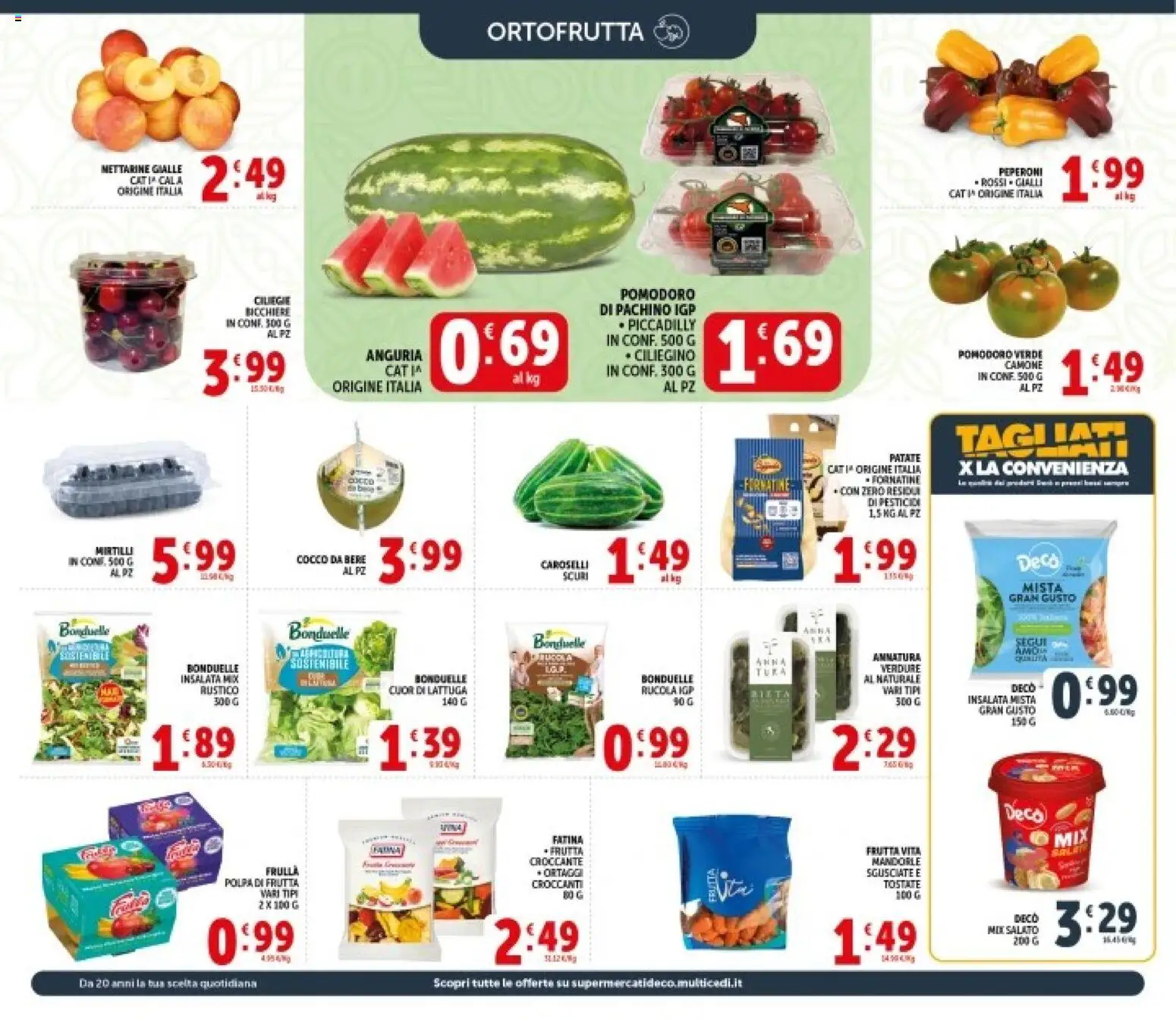 Volantino Decò del 08.06.2026 | Pagina: 6 | Prodotti: Peperoni, Patate, Ortaggi, Mirtilli