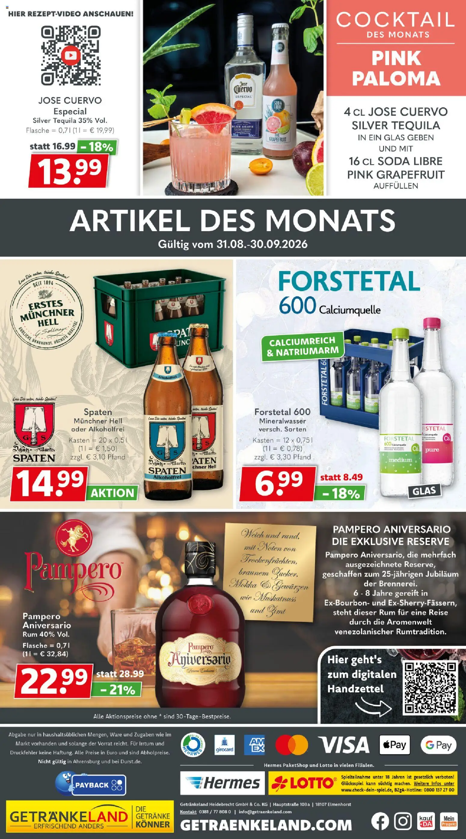 Getränkeland Prospekt – gültig ab 31.08.2026 | Seite: 10 | Produkte: Rum, Mineralwasser, Tequila, Grapefruit
