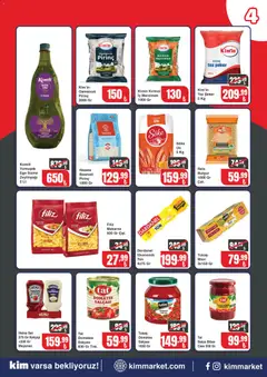 06 Temmuz 2026 tarihinden itibaren geçerli olan Kim Market kataloğu önizlemesi | Sayfa: 4 | Ürünler: Ravioli, Pirinç, Makarna, Ketçap