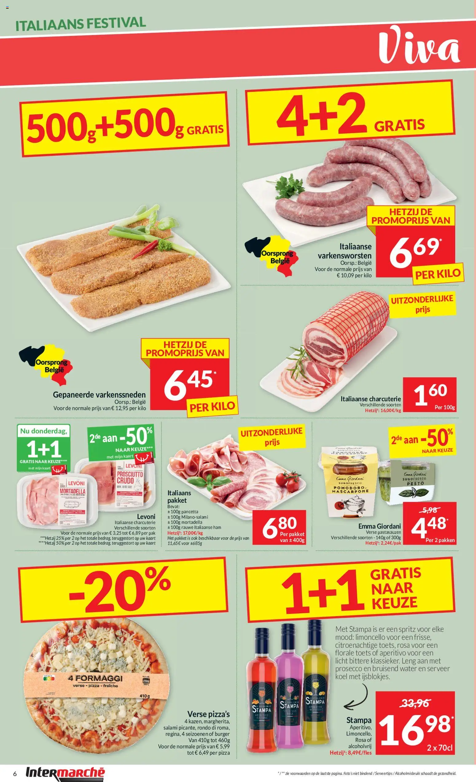 {H1} | Pagina: 6 | Producten: Ham, Pizza, Olasz felvágott, Kaart