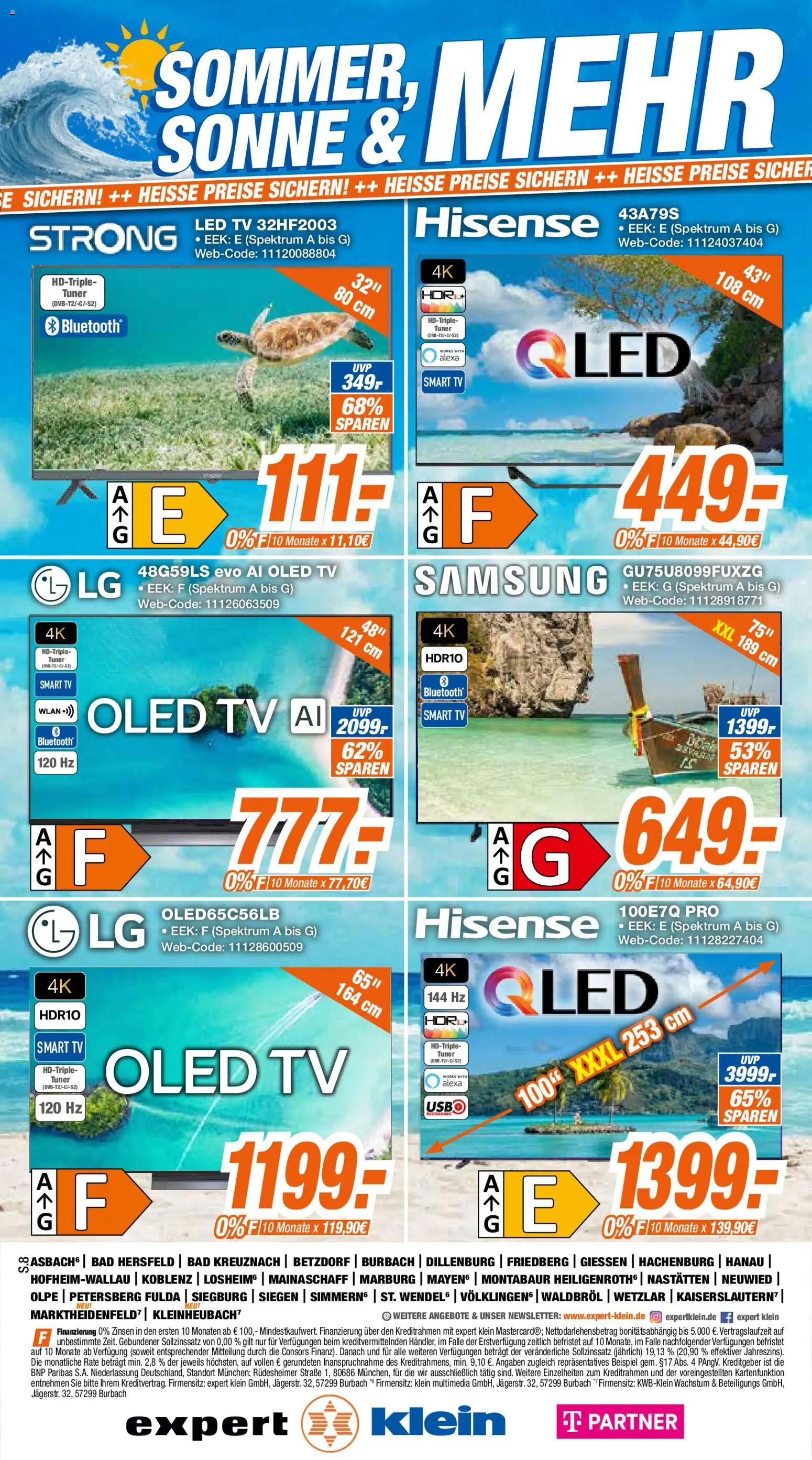 Expert Prospekt Klein – gültig ab 27.07.2026 | Seite: 8 | Produkte: Hisense, Bad, Samsung, TV