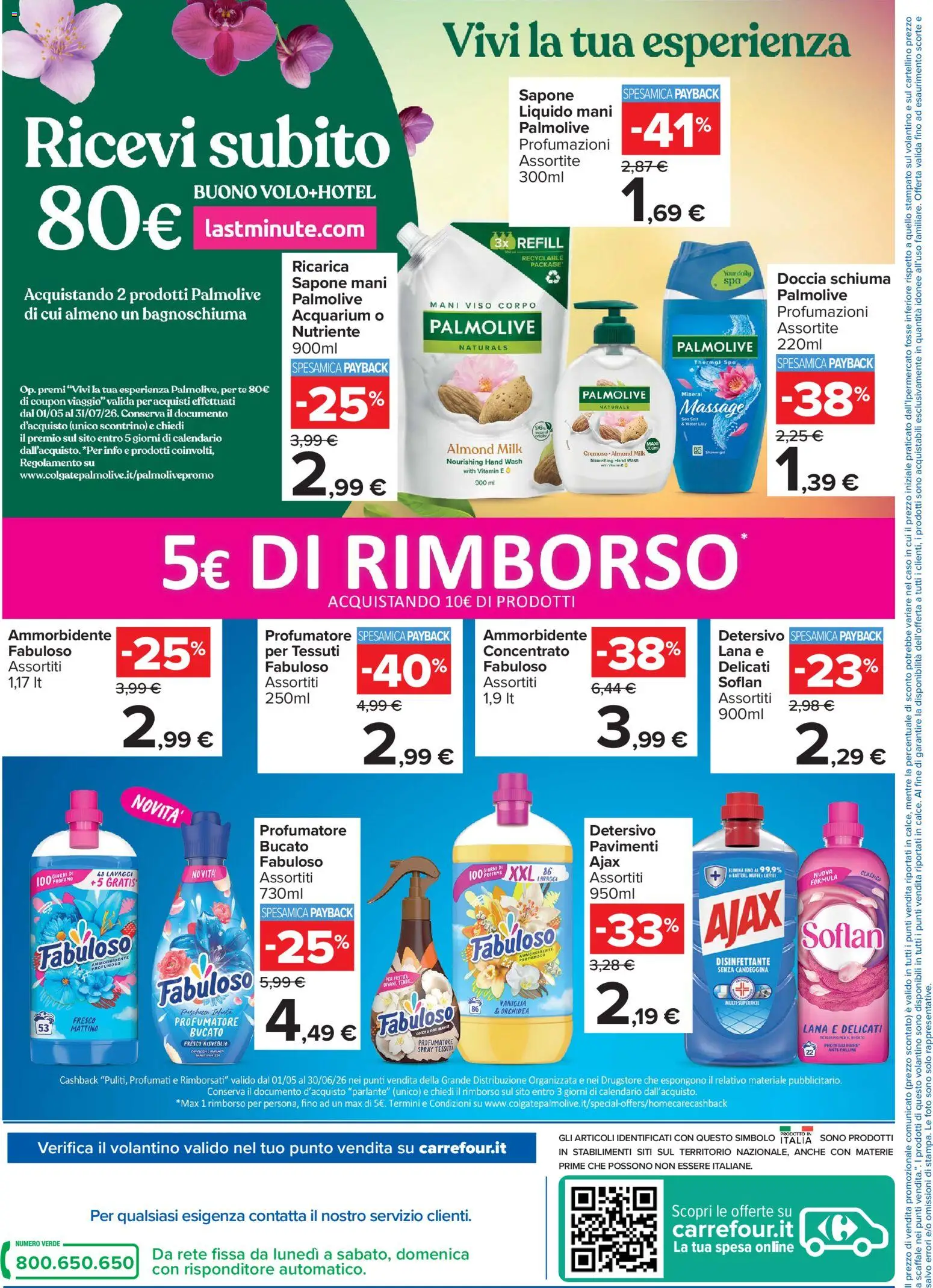 Volantino Carrefour del 16.06.2026 | Pagina: 2 | Prodotti: Tè, Candeggina, Orchidea, Doccia