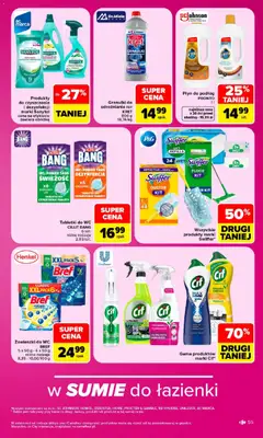 Pogląd oferty "Carrefour gazetka" - ważna od 12.10.2026 | Strona: 55 | Produkty: Cleaner, Tabletki do WC, Cillit bang, Swiffer
