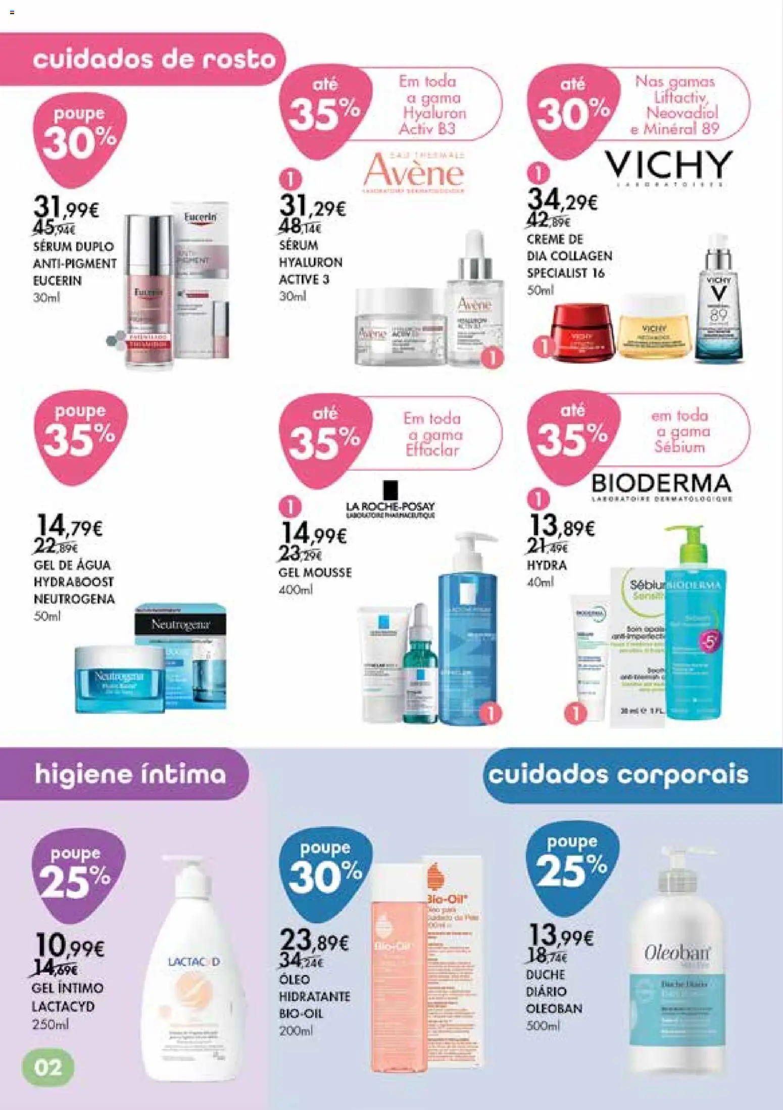 Pingo Doce folheto Bem Estar Especial Beleza Madeira │ válido de 15/09/2026 | Página: 2 | Produtos: Agua, Creme, Higiene íntima, Gel íntimo