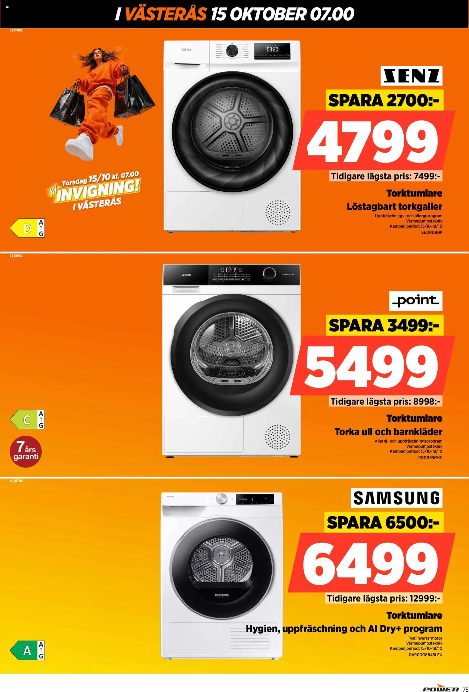 Power reklamblad aktuell från 15/10/2026 | Sida: 75 | Produkter: Frö, Torktumlare