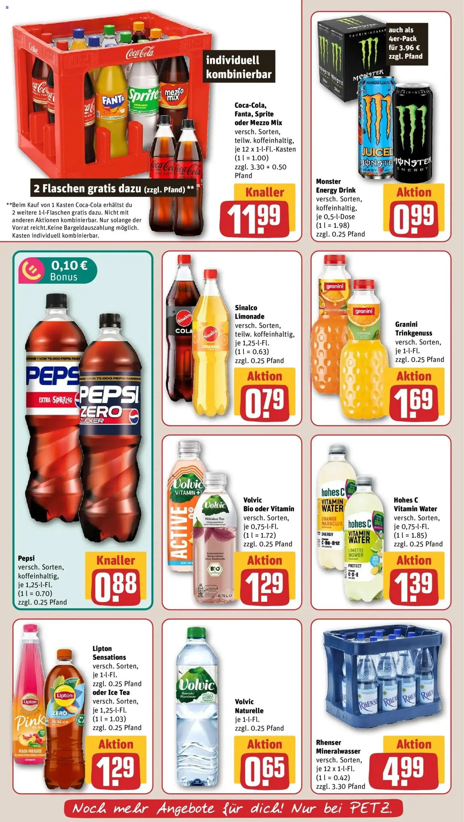 Rewe Prospekt Bendorf – gültig ab 27.07.2026 | Seite: 16 | Produkte: Sprite, Limette, Pepsi, Hohes c