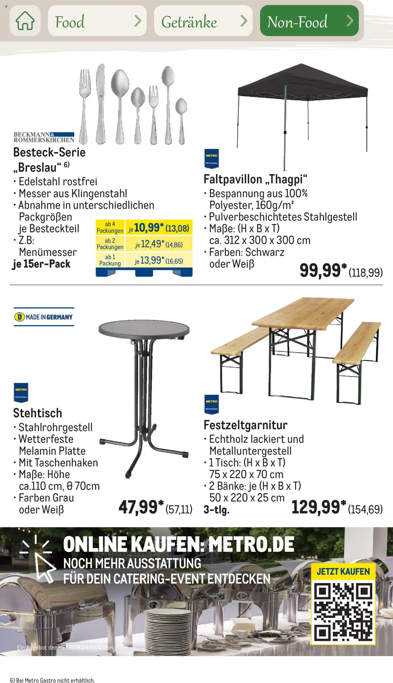 Metro Saisonkatalog Outdoor Dining – gültig ab 01.06.2026 | Seite: 91 | Produkte: Tisch