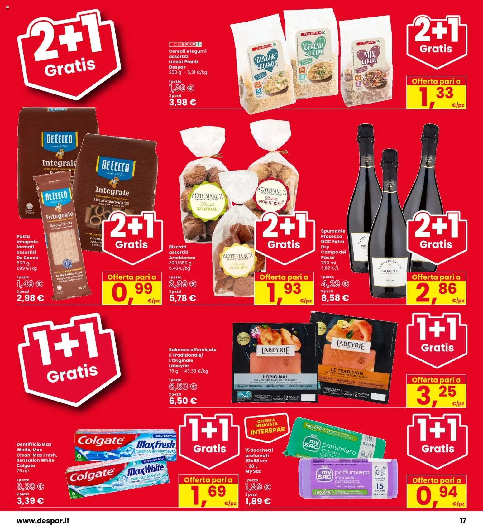 Volantino Eurospar del 30/07/2026 | Pagina: 17 | Prodotti: Legumi, Dentifricio, Tè, Bulgur