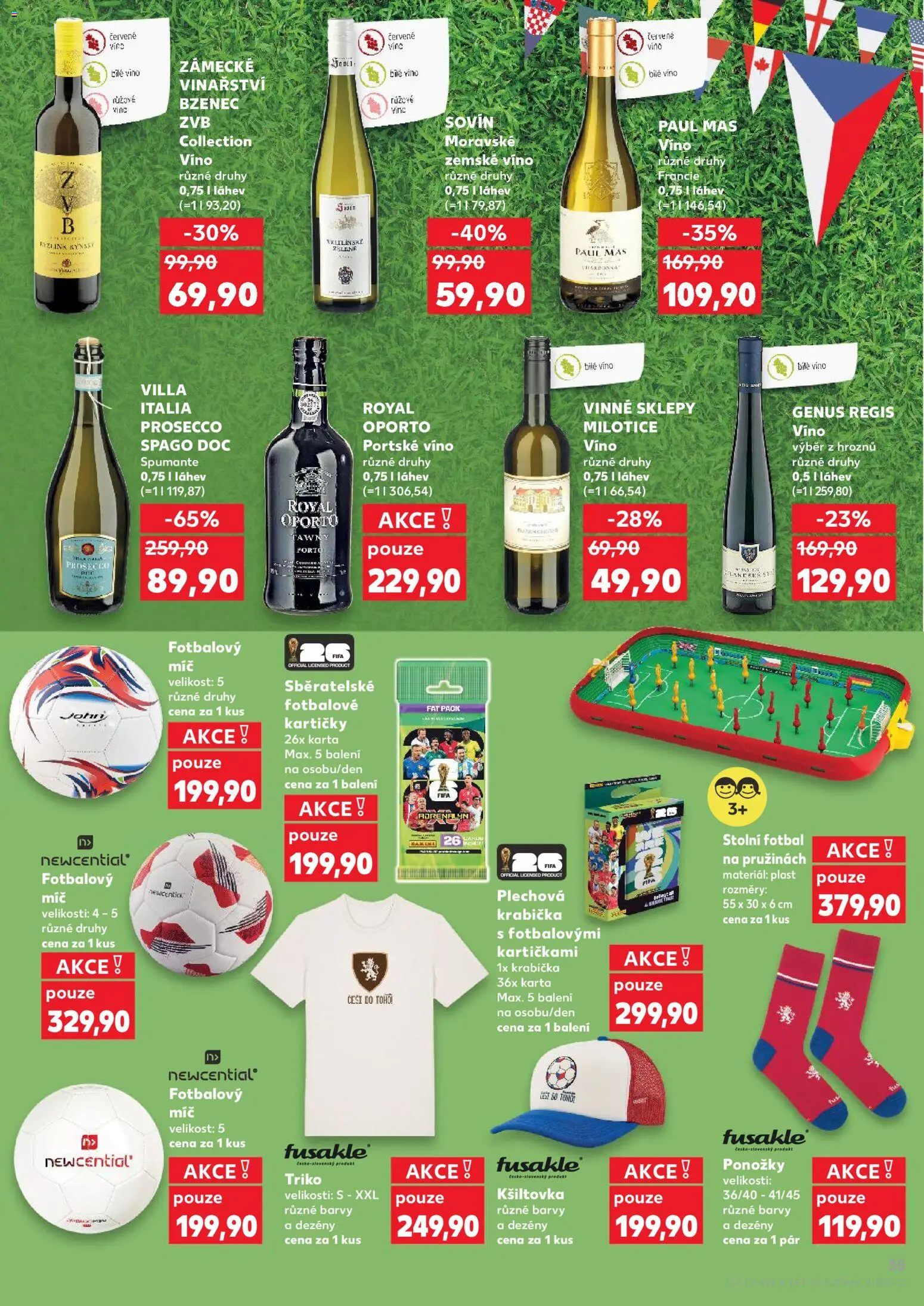 Kaufland leták - Liberec od 10.06.2026 | Strana: 35 | Produkty: Bílé víno, Prosecco, Portské víno, Stolní fotbal
