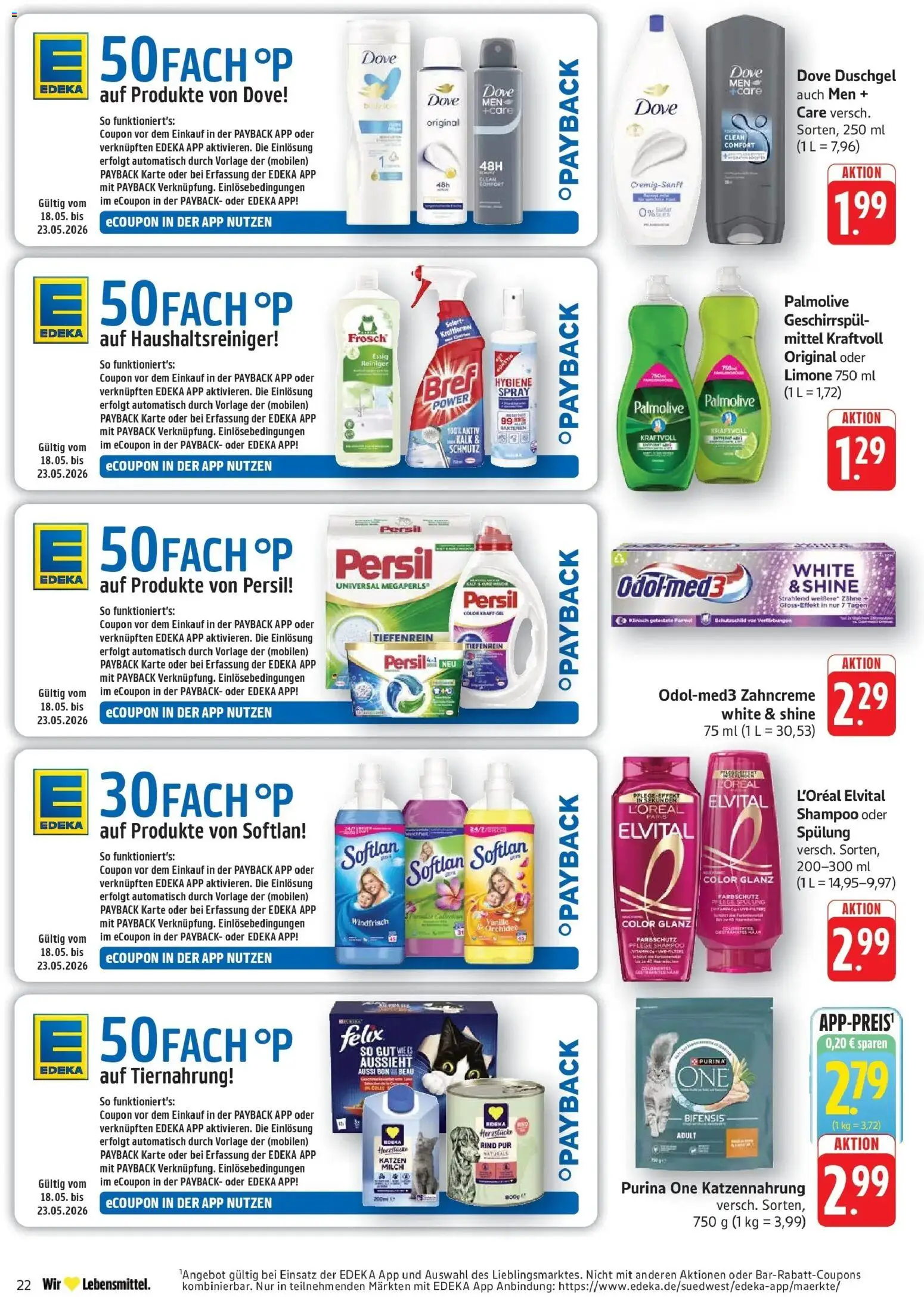 E center Prospekt Göppingen – gültig ab 17.05.2026 | Seite: 28 | Produkte: Purina one, Orchidee, Spülung, Duschgel