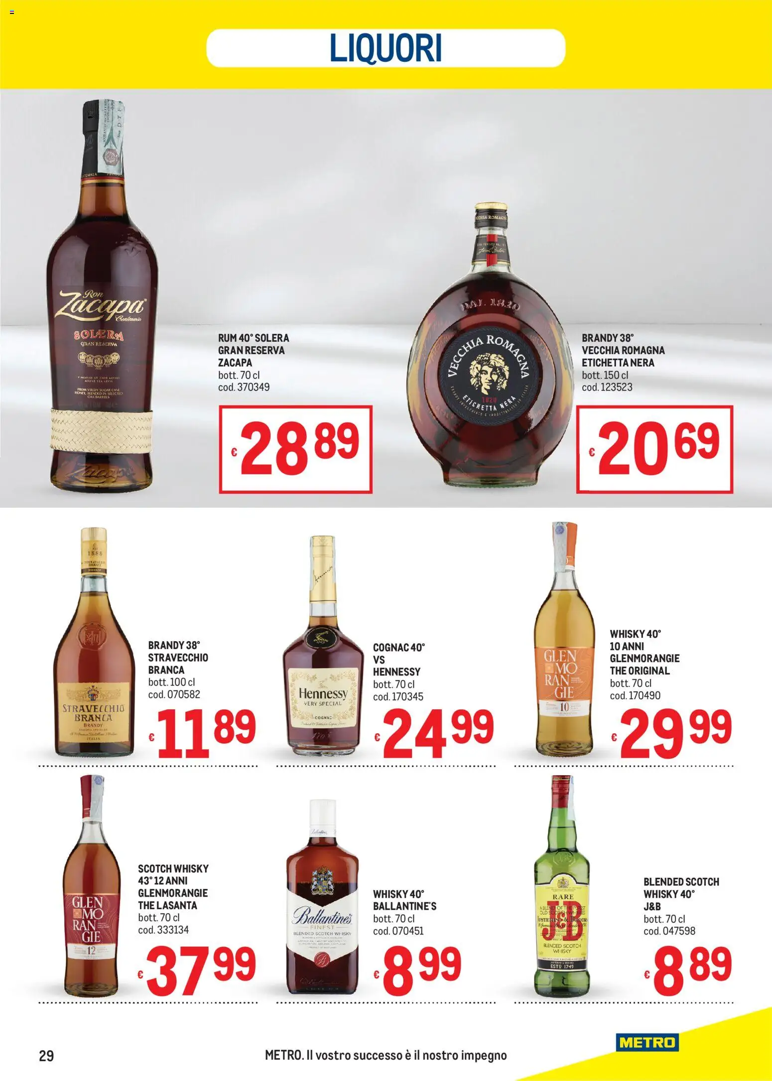 Volantino Metro del 27/08/2026 | Pagina: 29 | Prodotti: Cognac, Whisky, Ballantine’s, The