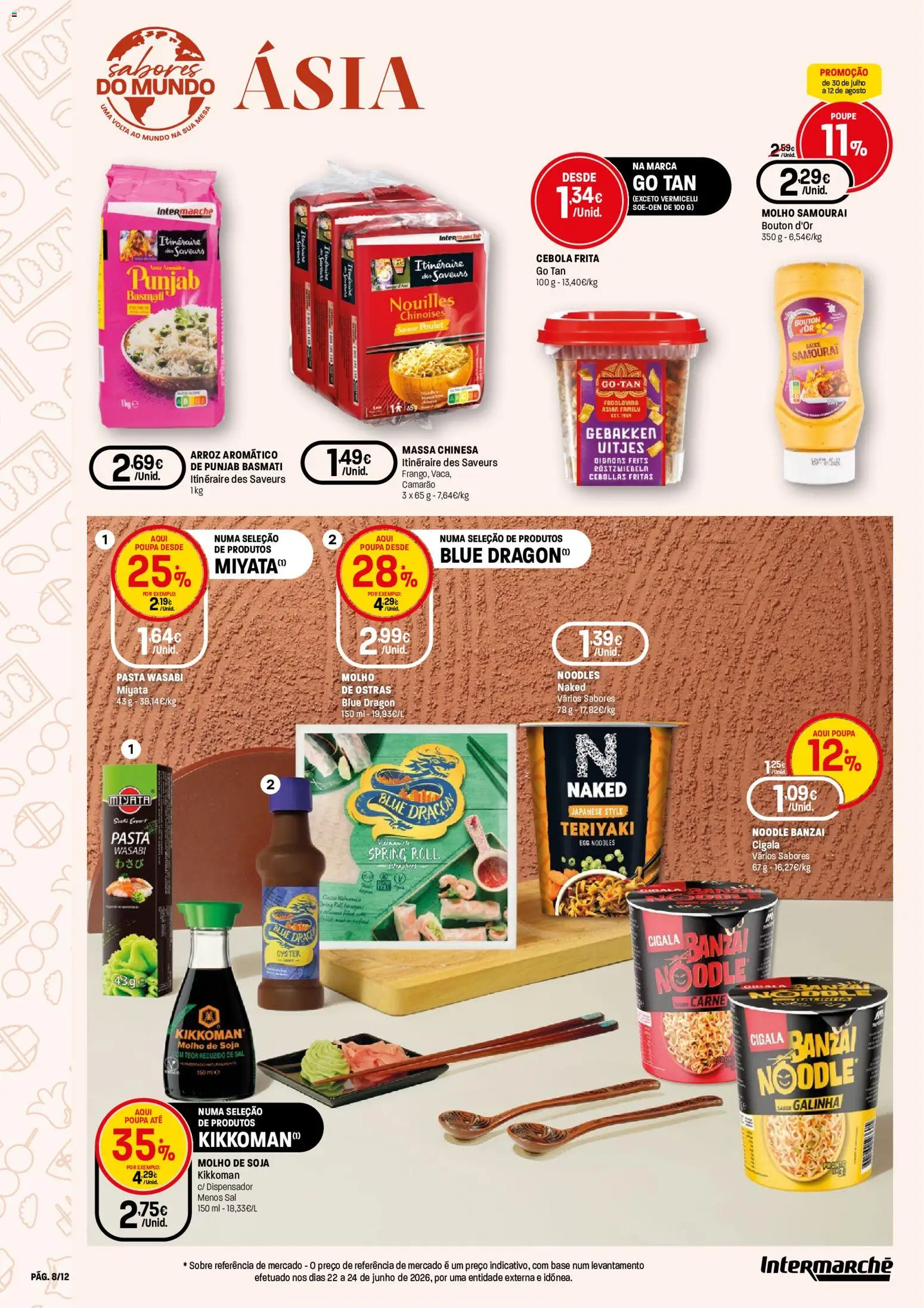 Intermarché folheto Super │ válido de 30/07/2026 | Página: 8 | Produtos: Camarão, Cebola, Mesa, Carne