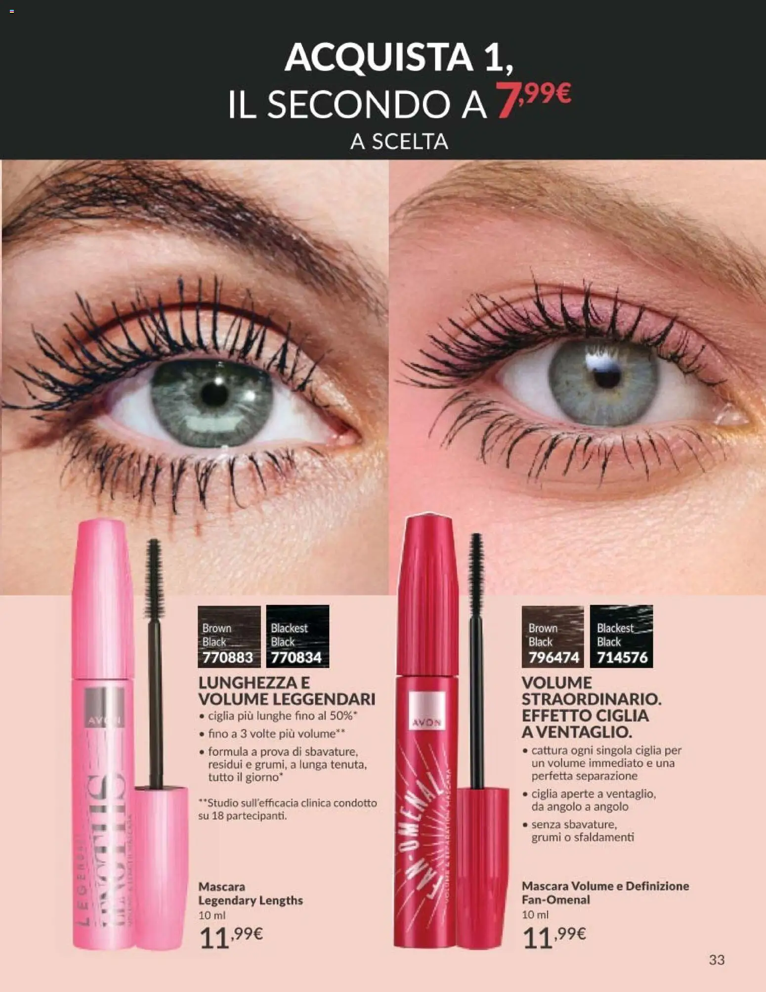 Volantino Avon del 01.05.2026 | Pagina: 33 | Prodotti: Mascara