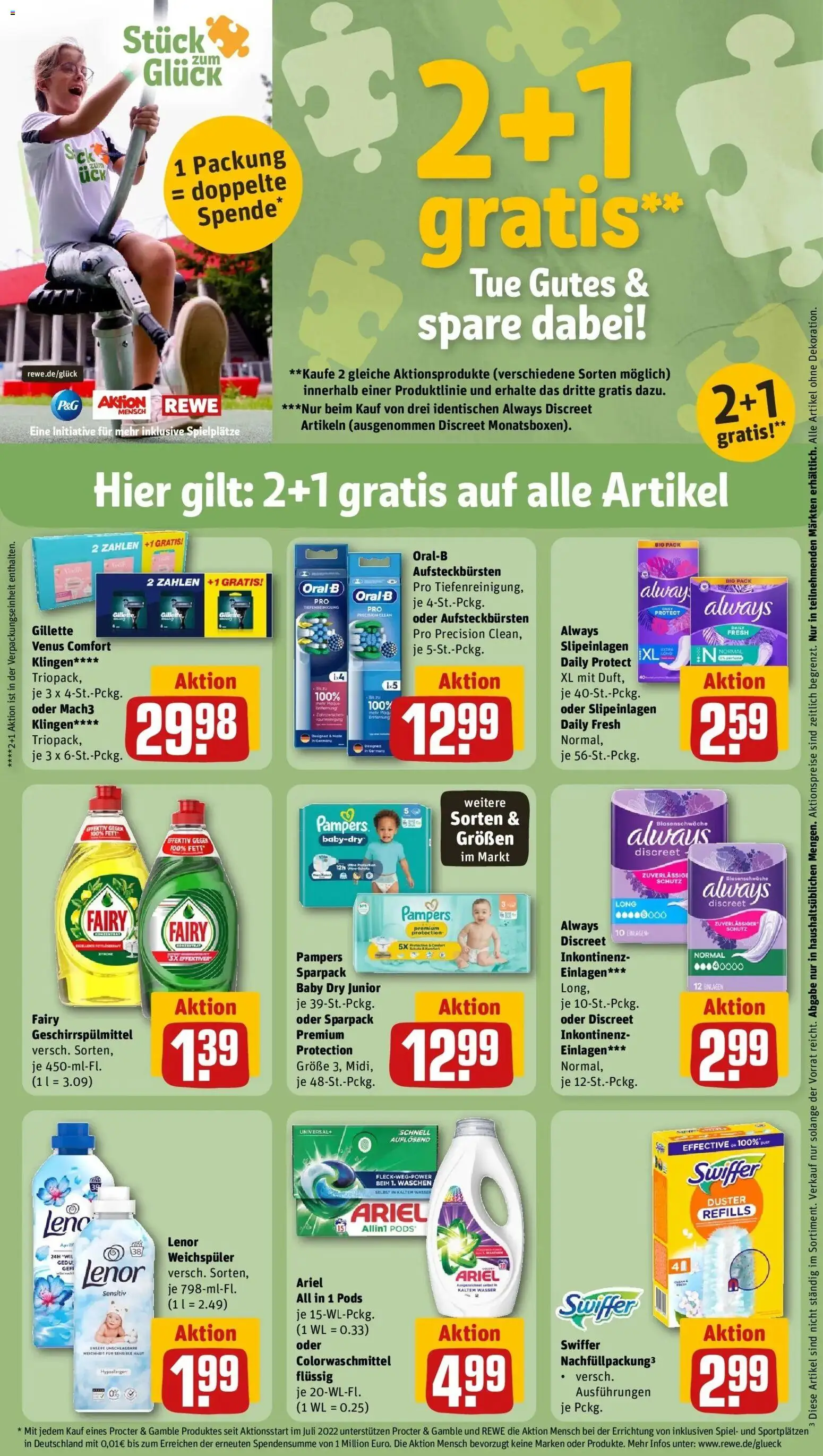 Rewe Prospekt Bad Orb	 – gültig ab 23.03.2026 | Seite: 25 | Produkte: Lenor, Ariel, Pampers, Wasser