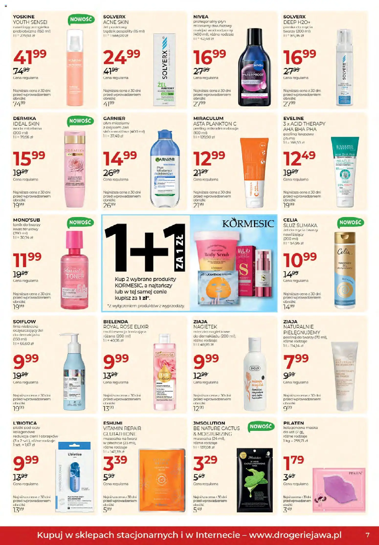 Jawa gazetka od 02.10.2026 | Strona: 7 | Produkty: Toner, Bielenda, Peeling, Tonik do twarzy