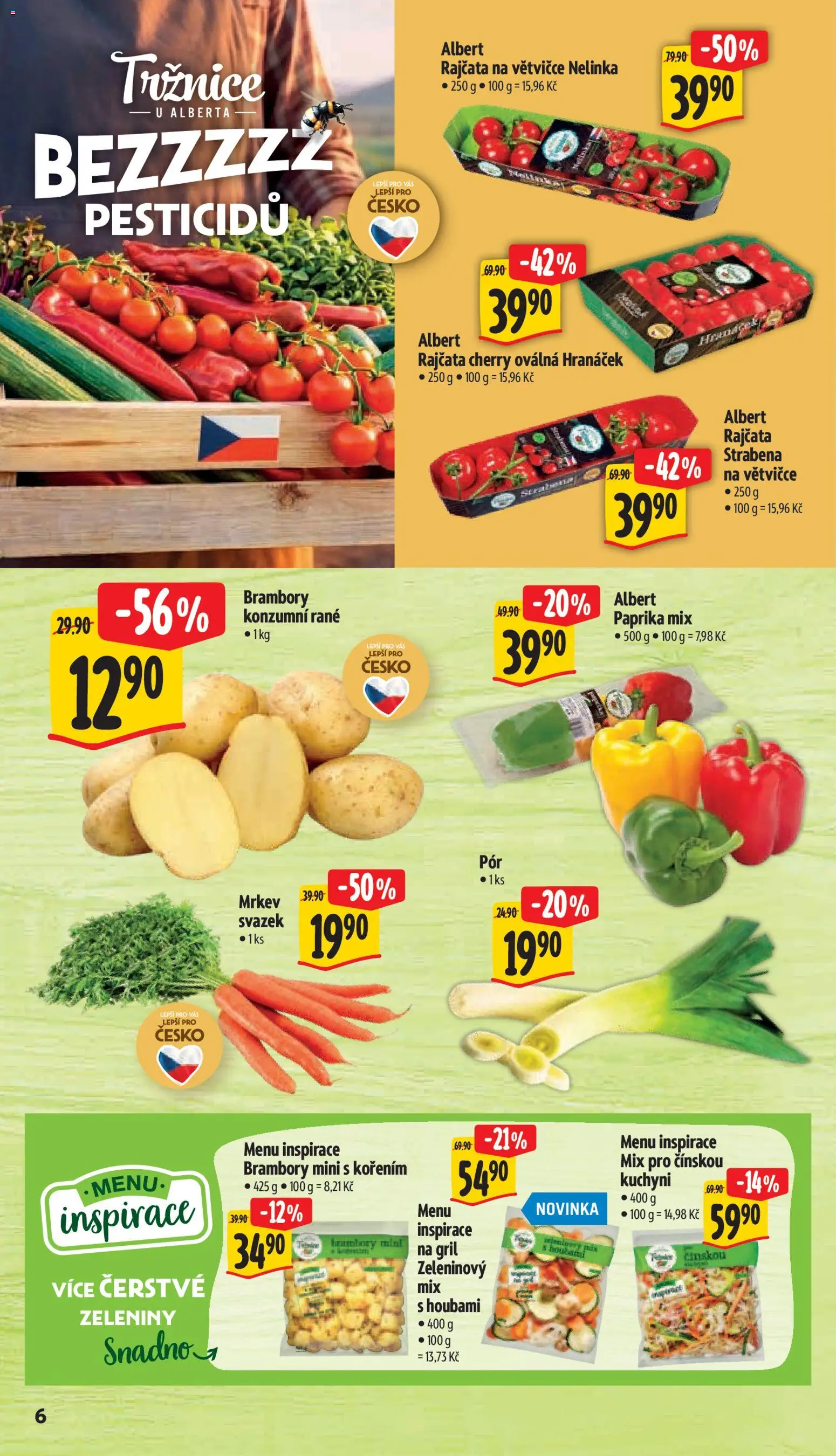 Albert leták - Hypermarket od 22.07.2026 | Strana: 14 | Produkty: Rajčata, Paprika, Brambory, Gril