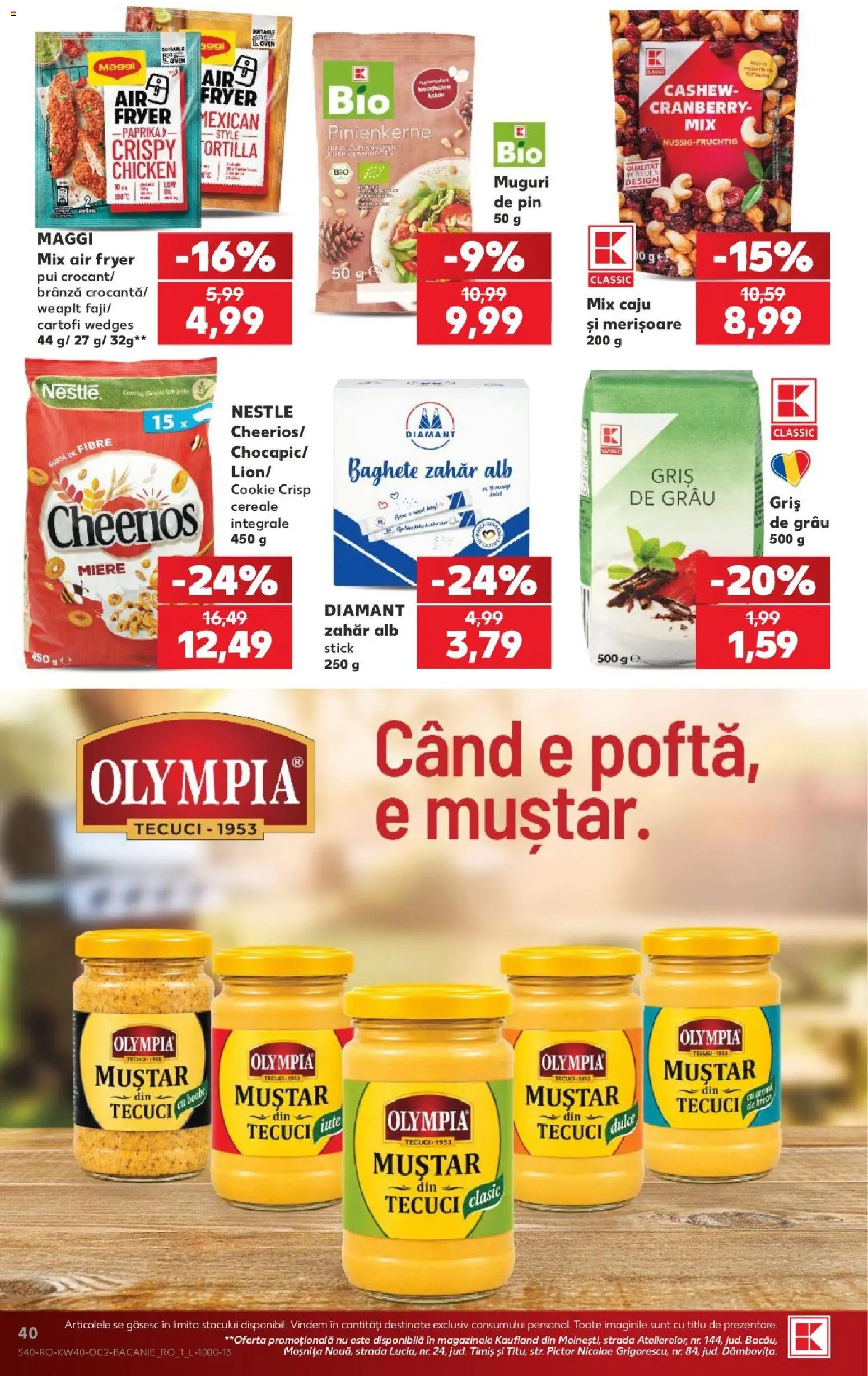 Kaufland RO akciós ujság - amely érvényes a következő dátumtól: 2026.09.30. | Oldal: 40 | Termékek: Paprika, Nestlé, Maggi, Mustár