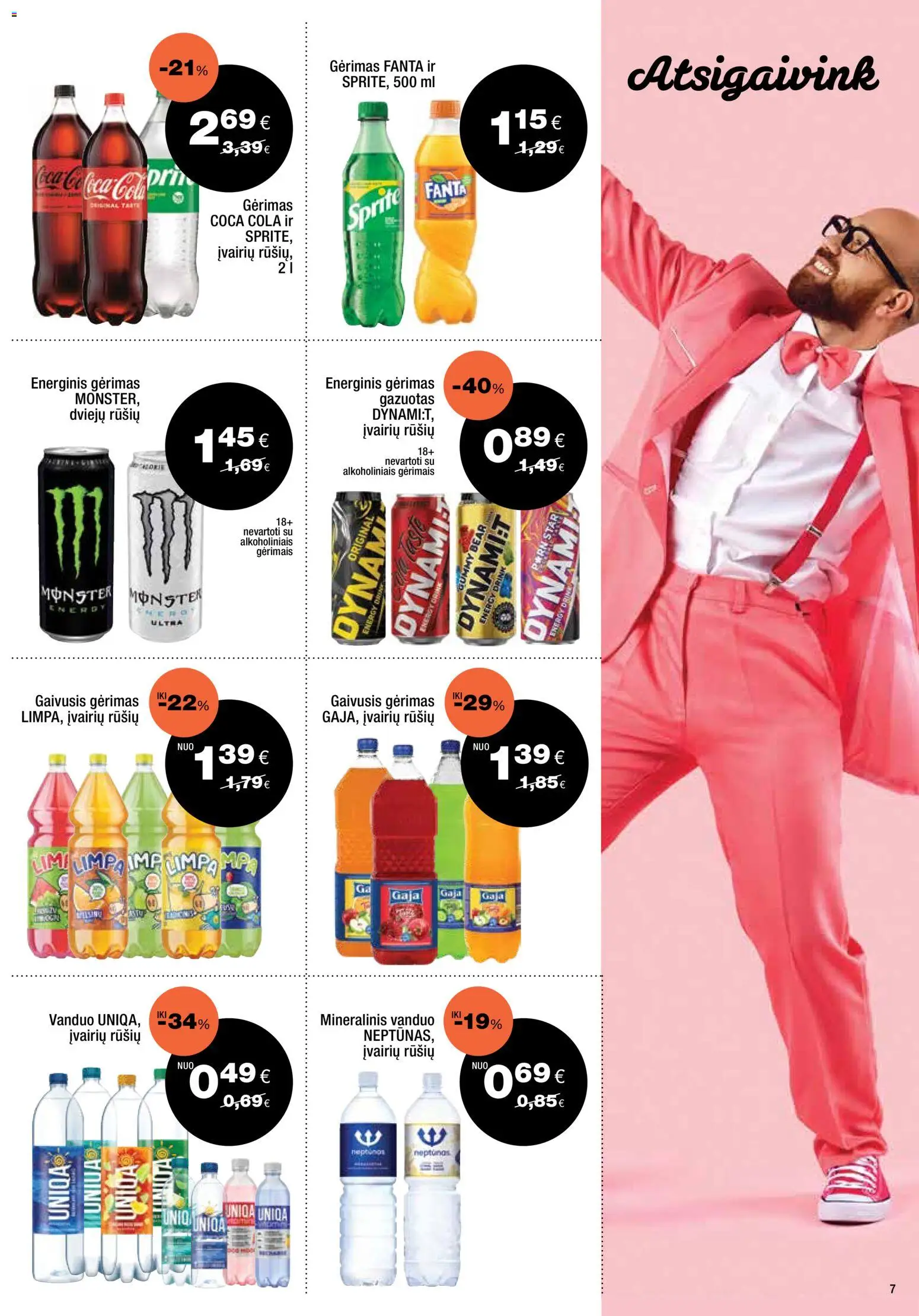 Express market akcijos nuo 2026.09.13 | Puslapis: 7 | Prekių: Gaivusis gėrimas, Vanduo, Energinis gėrimas, Mineralinis vanduo