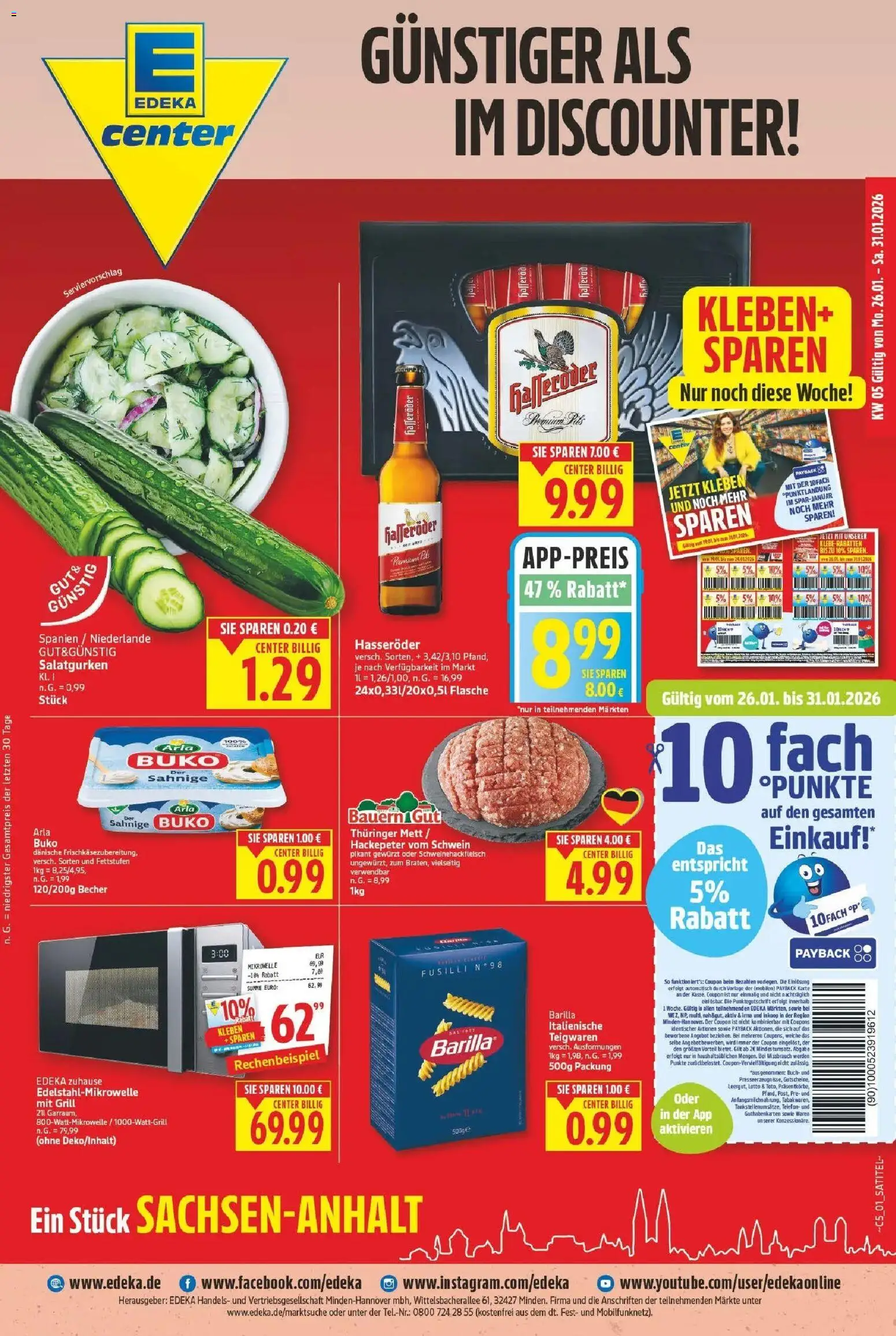 E center - Wochenangebote – gültig ab 10.05.2026 | Seite: 1 | Produkte: Mikrowelle, Barilla, Hasseröder, Telefon