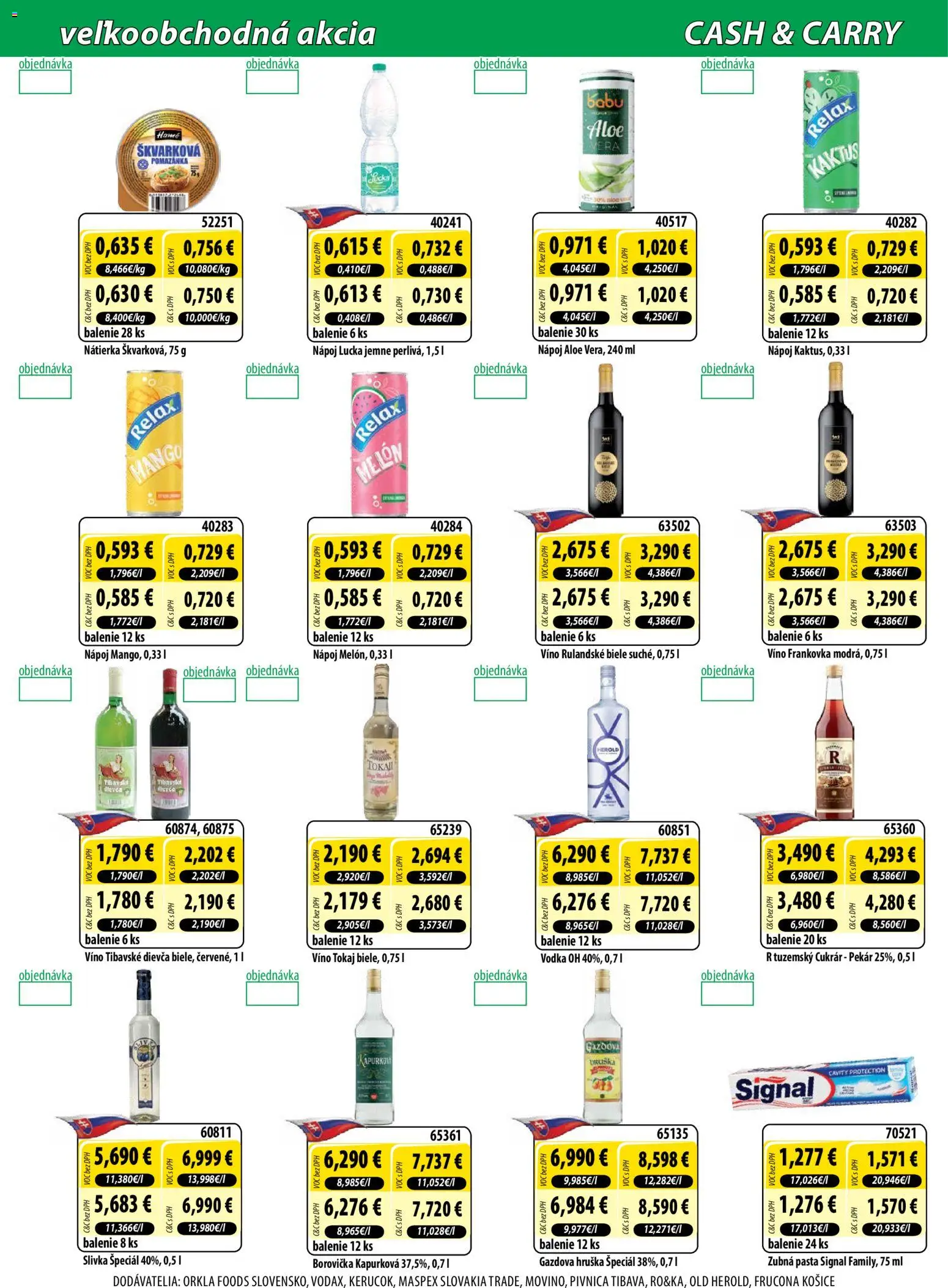 Nové Milk Agro akcie – leták je platný od 16.09.2026 | Strana: 6 | Produkty: Borovička, Nátierka, Zubná pasta, Vodka