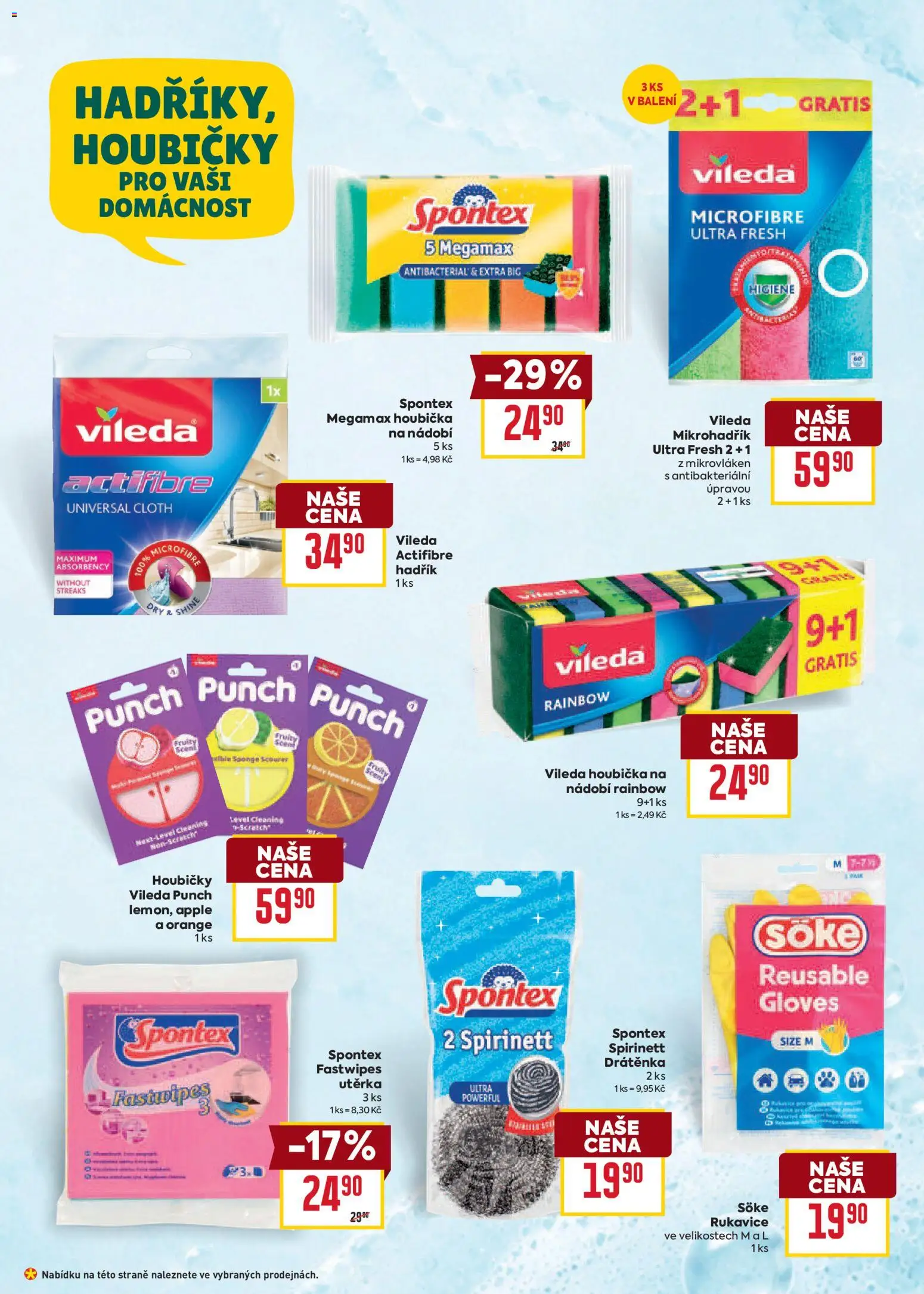 Billa leták - Předvánoční úklid výhodně od 21.10.2026 | Strana: 11 | Produkty: Drátěnka, Houbička, Rukavice, Apple