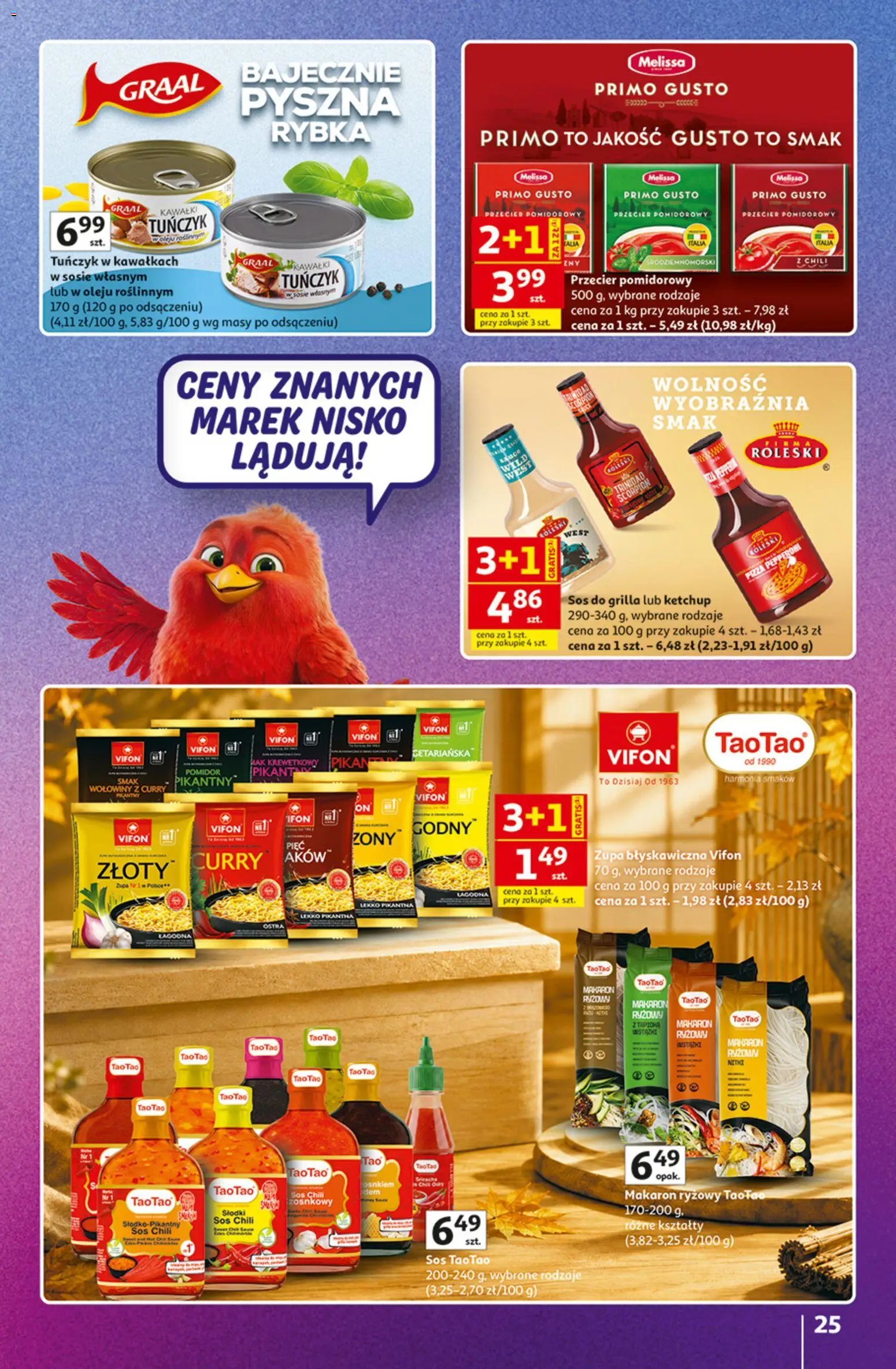 Auchan gazetka - Znane marki od 15.10.2026 | Strona: 25 | Produkty: Ketchup, Przecier pomidorowy, Tuńczyk, Pizza