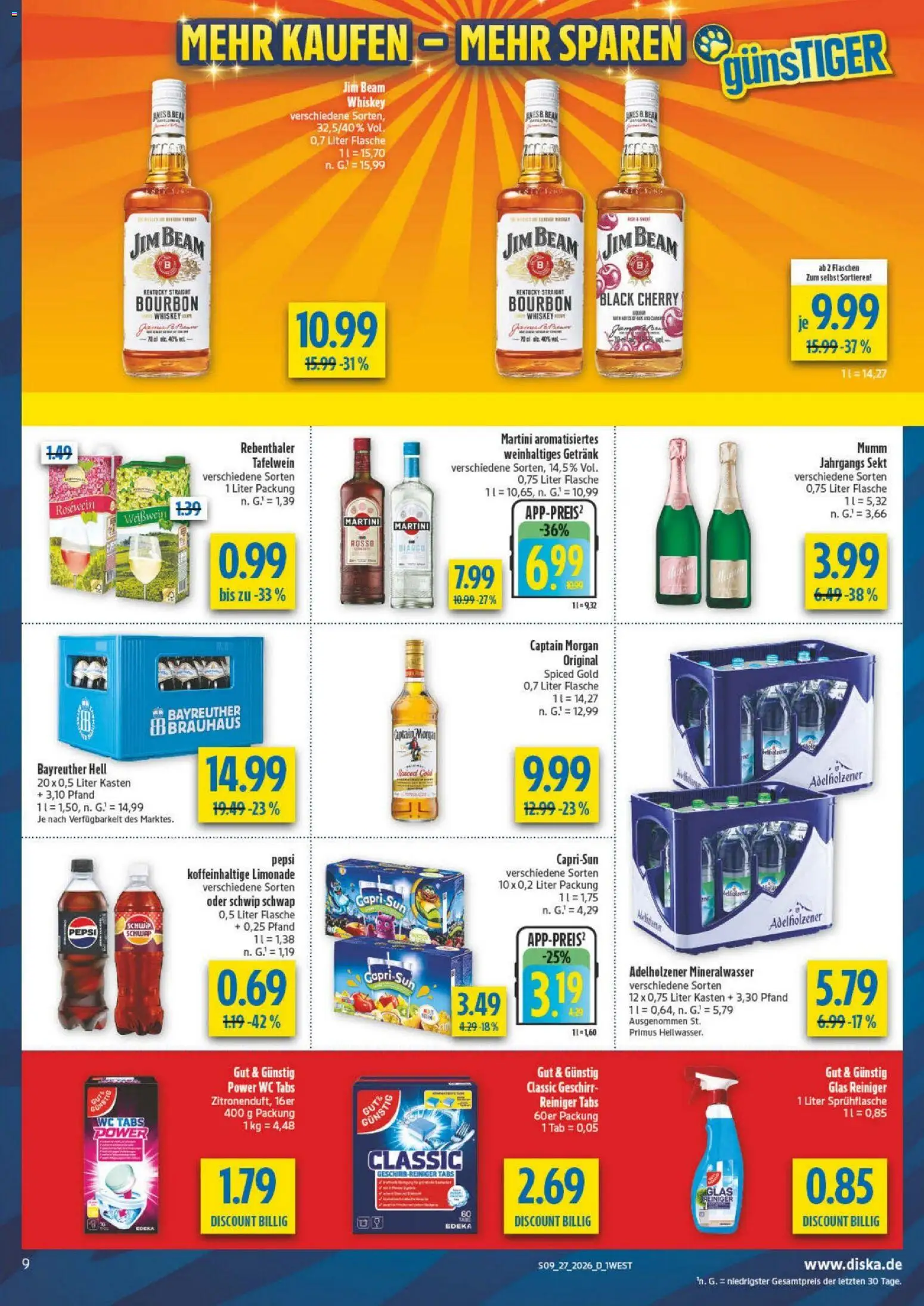 Diska - Diska Angebote Bayern KW27 – gültig ab 29.06.2026 | Seite: 13 | Produkte: Weißwein, Limonade, Mineralwasser, Pepsi