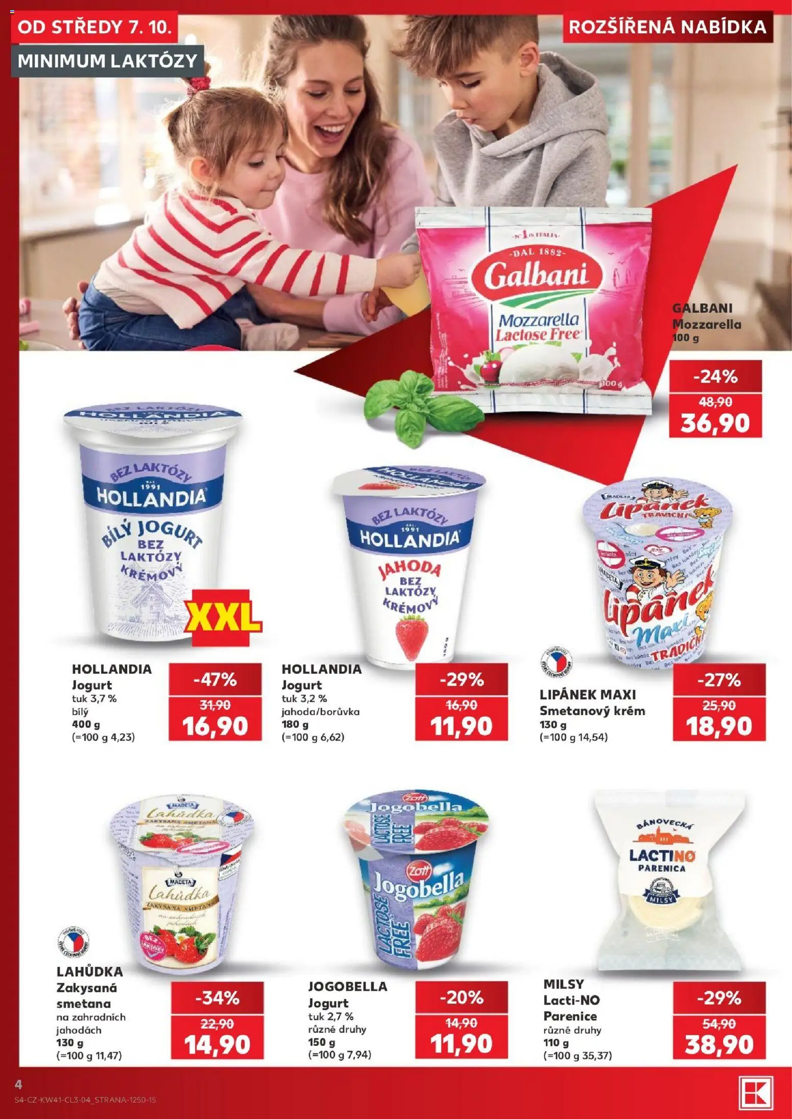 Kaufland leták - Chomutov od 07.10.2026 | Strana: 4 | Produkty: Jogurt, Krém, Jogobella, Smetanový krém