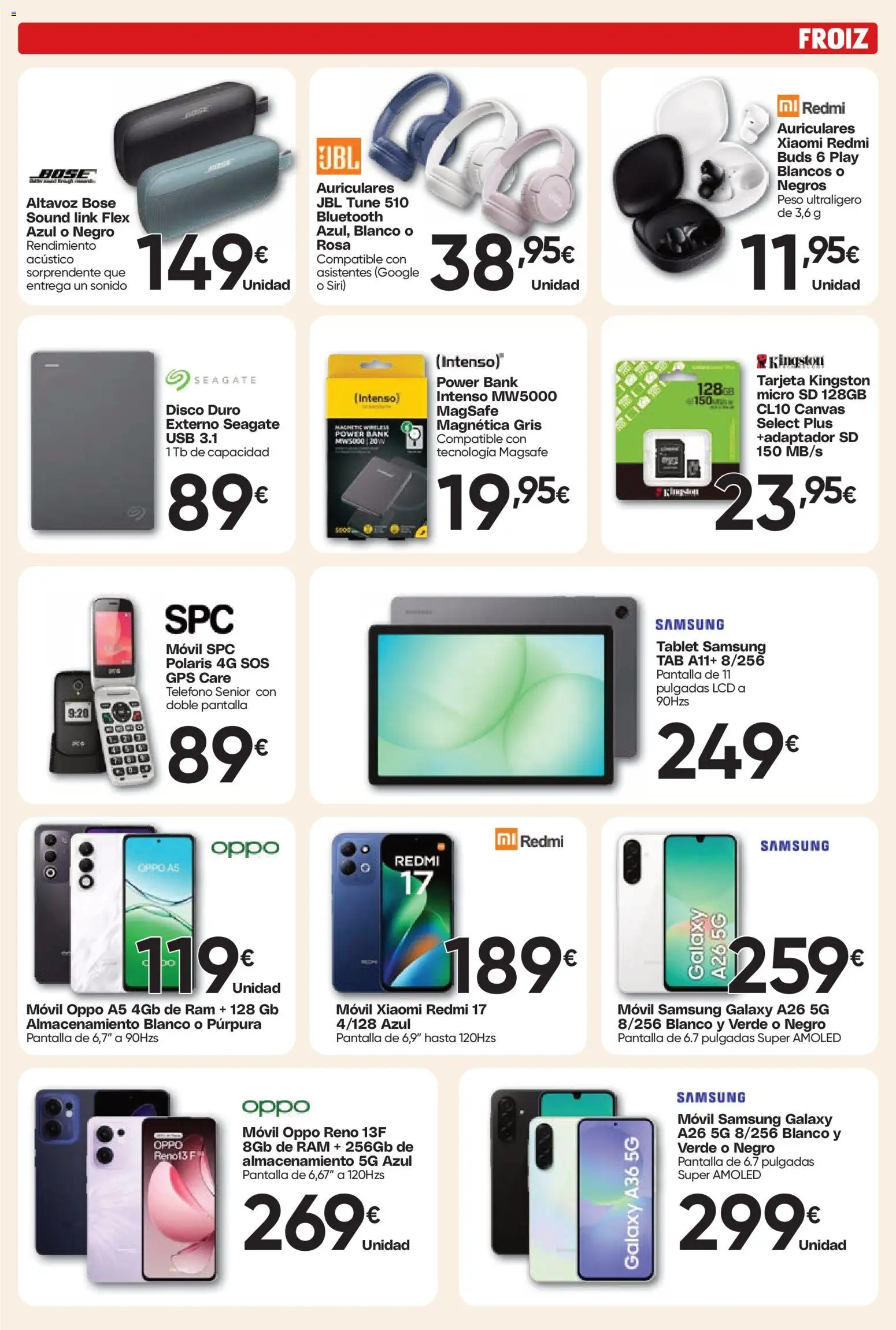 Froiz - Folleto Hiper │ válido desde el 24/09/2026 | Página: 3 | Productos: Auriculares, Adaptador, Altavoz, Peso