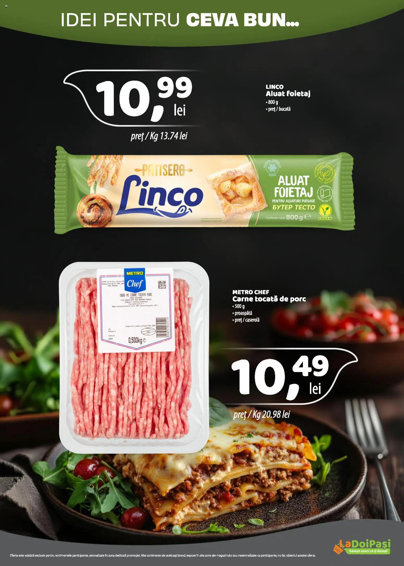 Noul catalog LaDoiPași – valabil de la 01.11.2026 | Pagină: 3 | Produse: Caserola, Foietaj, Aluat, Carne tocată