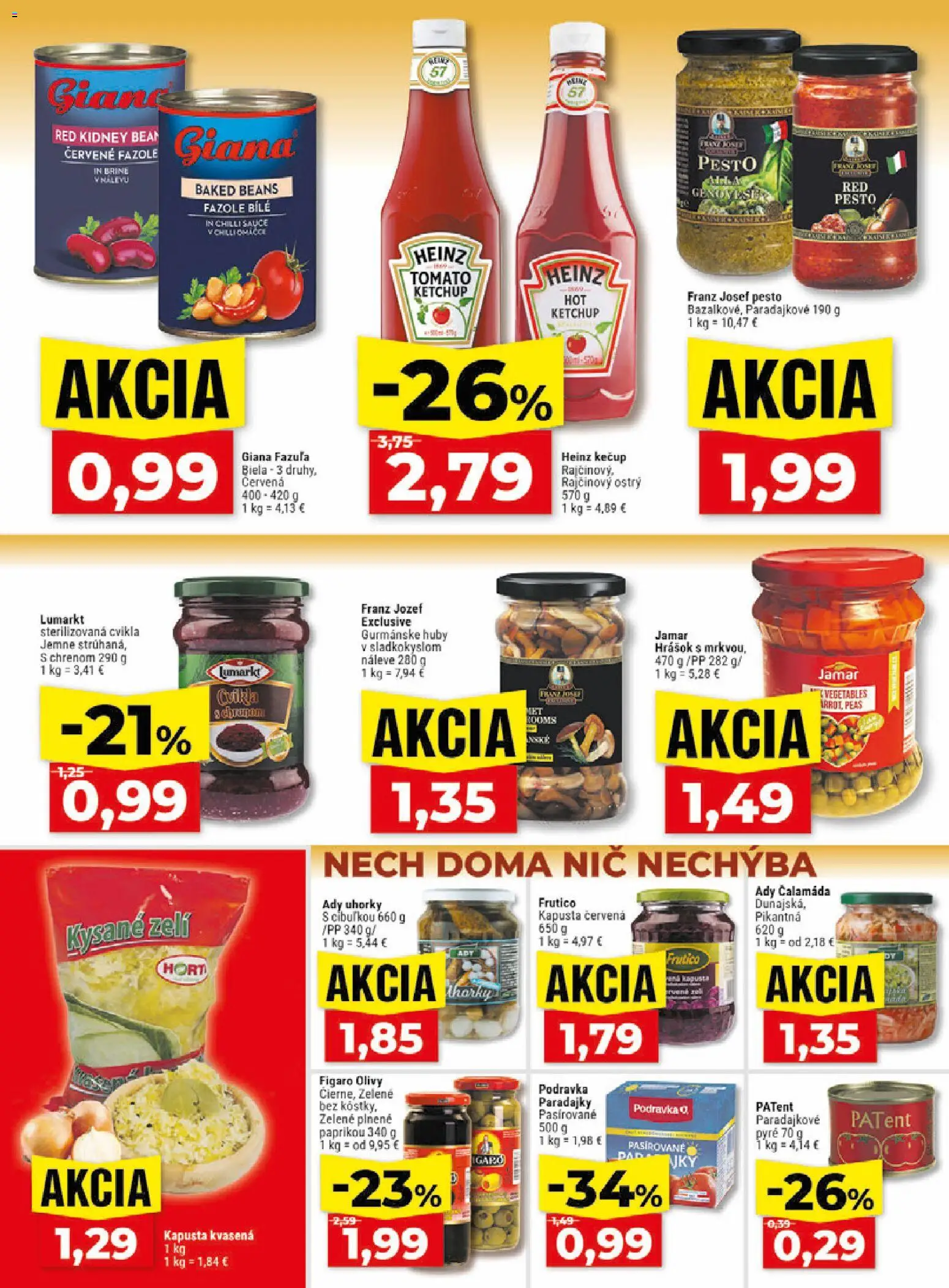 Nové Klas akcie – leták je platný od 08.06.2026 | Strana: 15 | Produkty: Kapusta, Paradajky, Fazuľa, Kečup