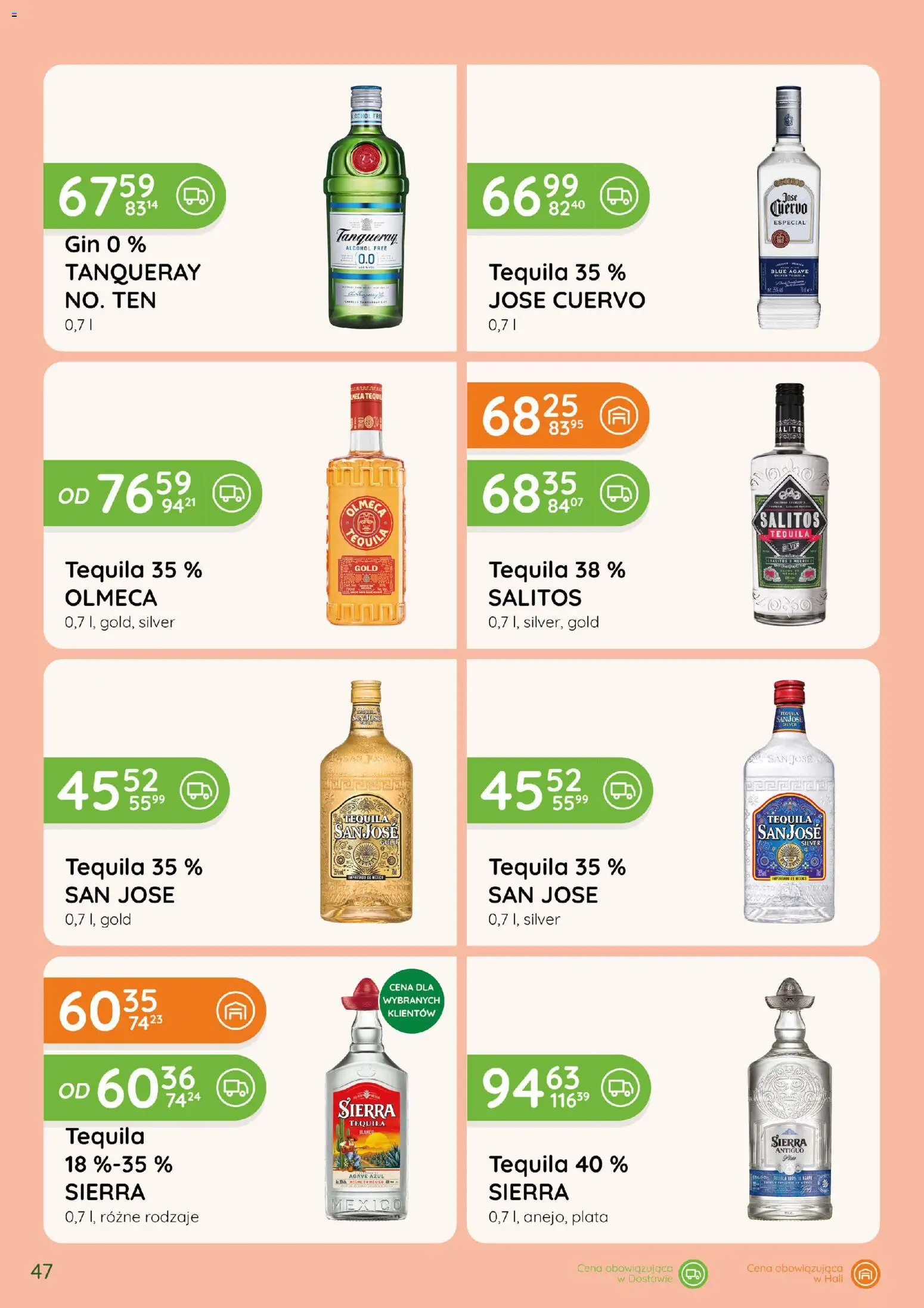 Eurocash gazetka - Katalog Alkoholowy od 01.10.2026 | Strona: 47 | Produkty: Por, Tequila, Gin